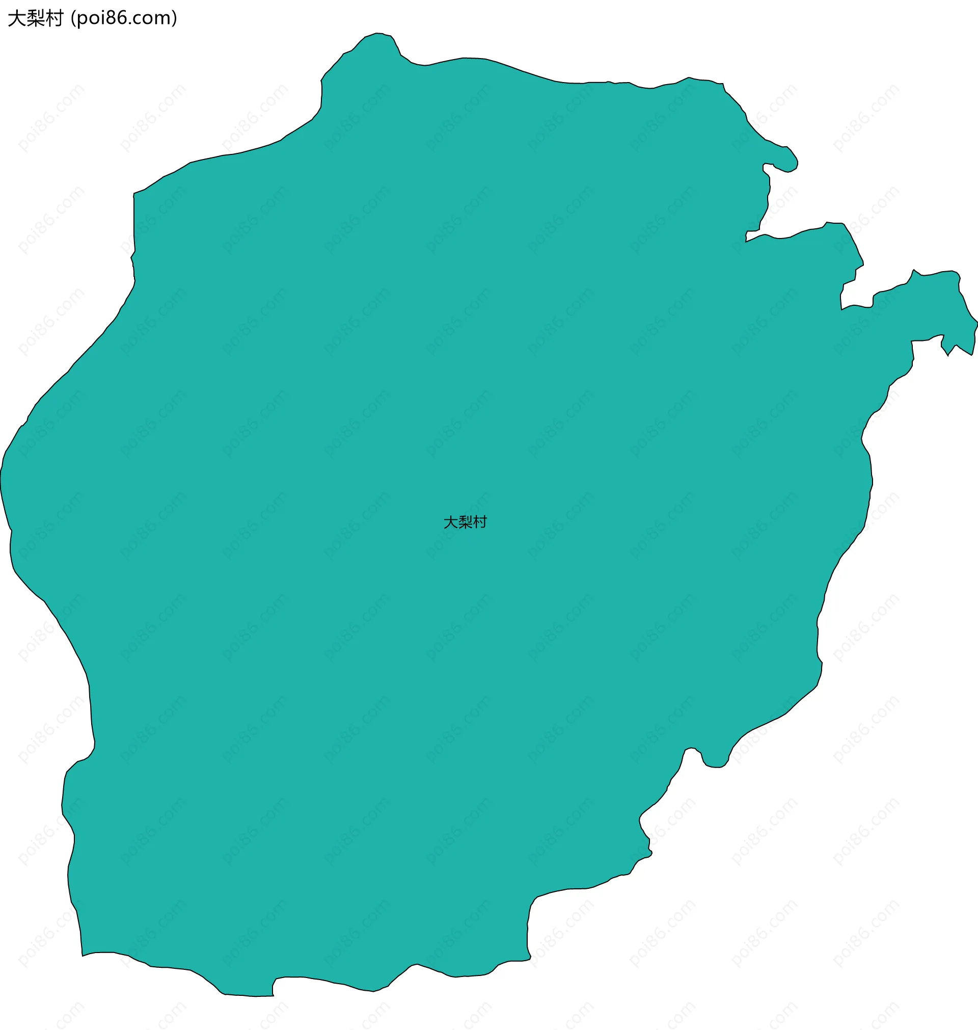 大梨村边界地图