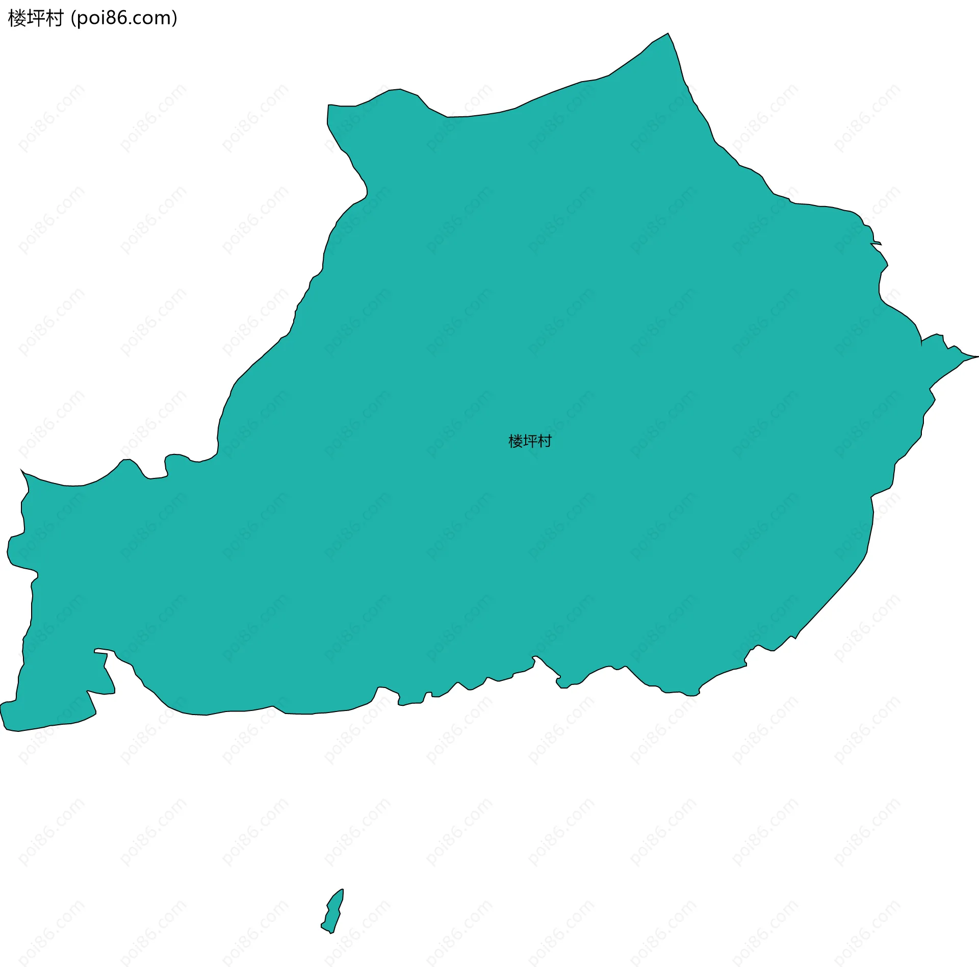 楼坪村边界地图