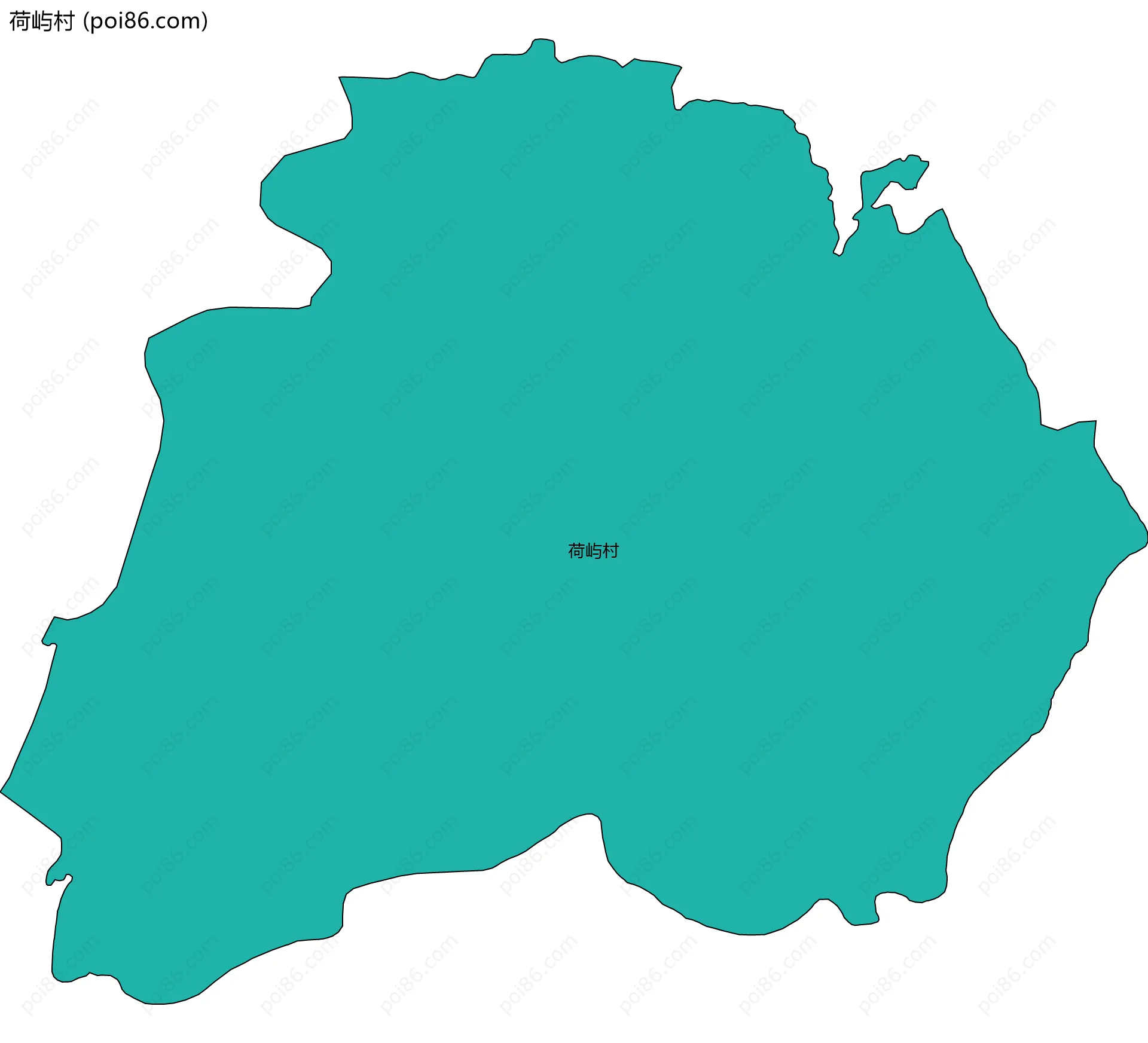 荷屿村边界地图