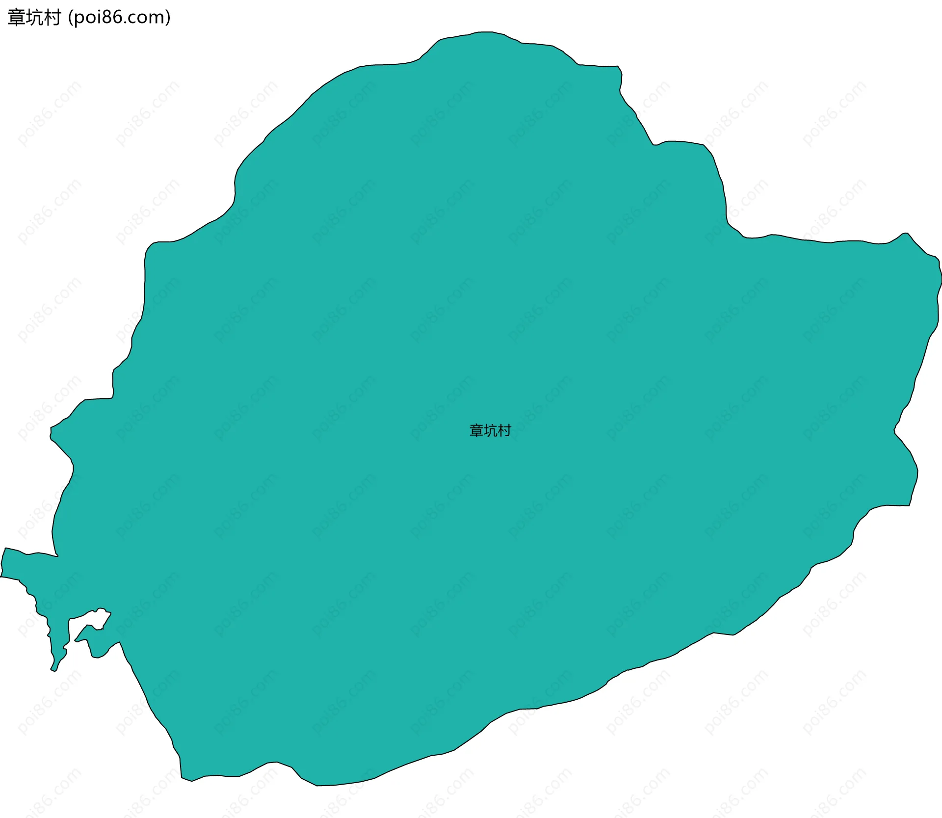 章坑村边界地图