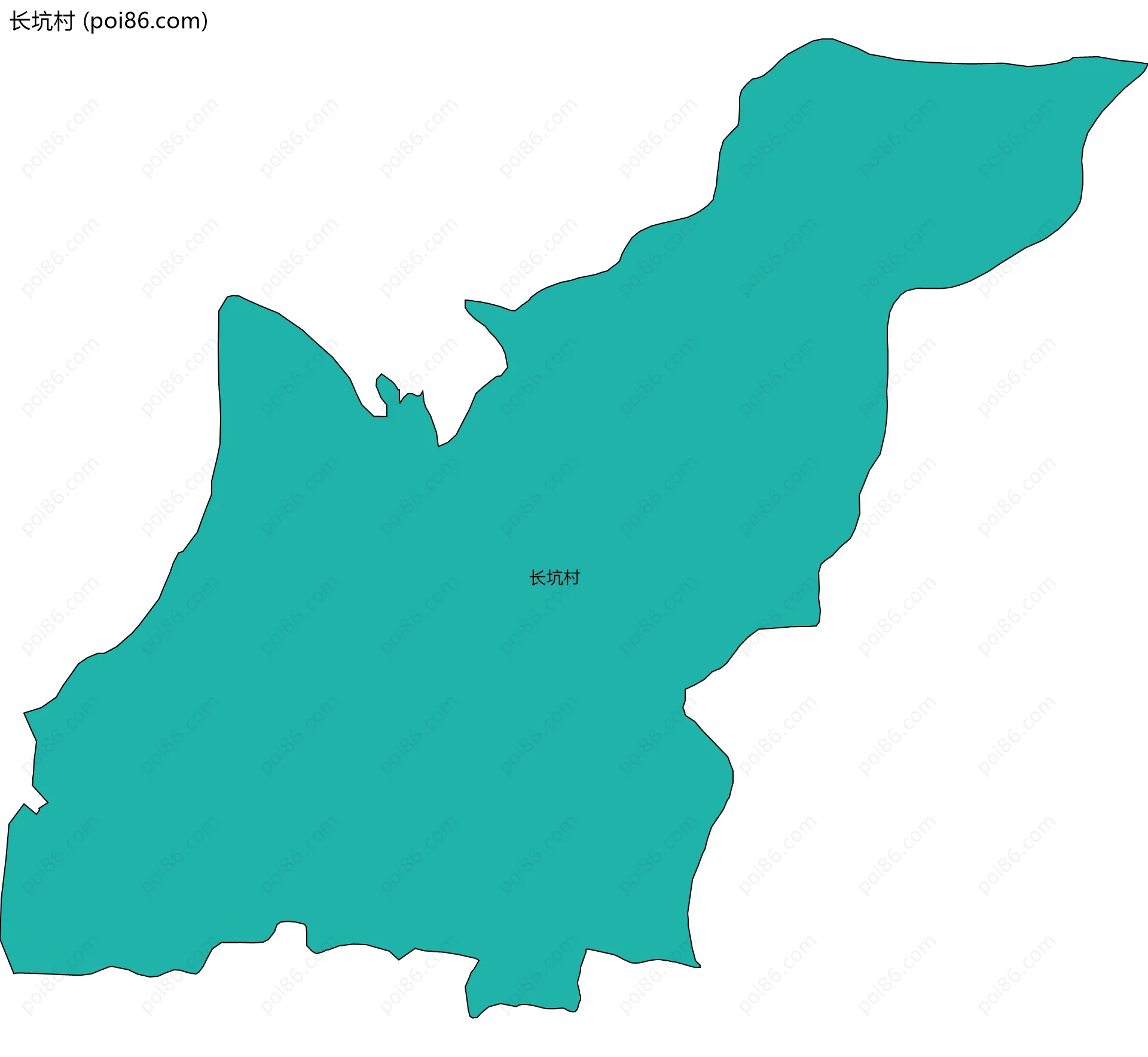 长坑村边界地图