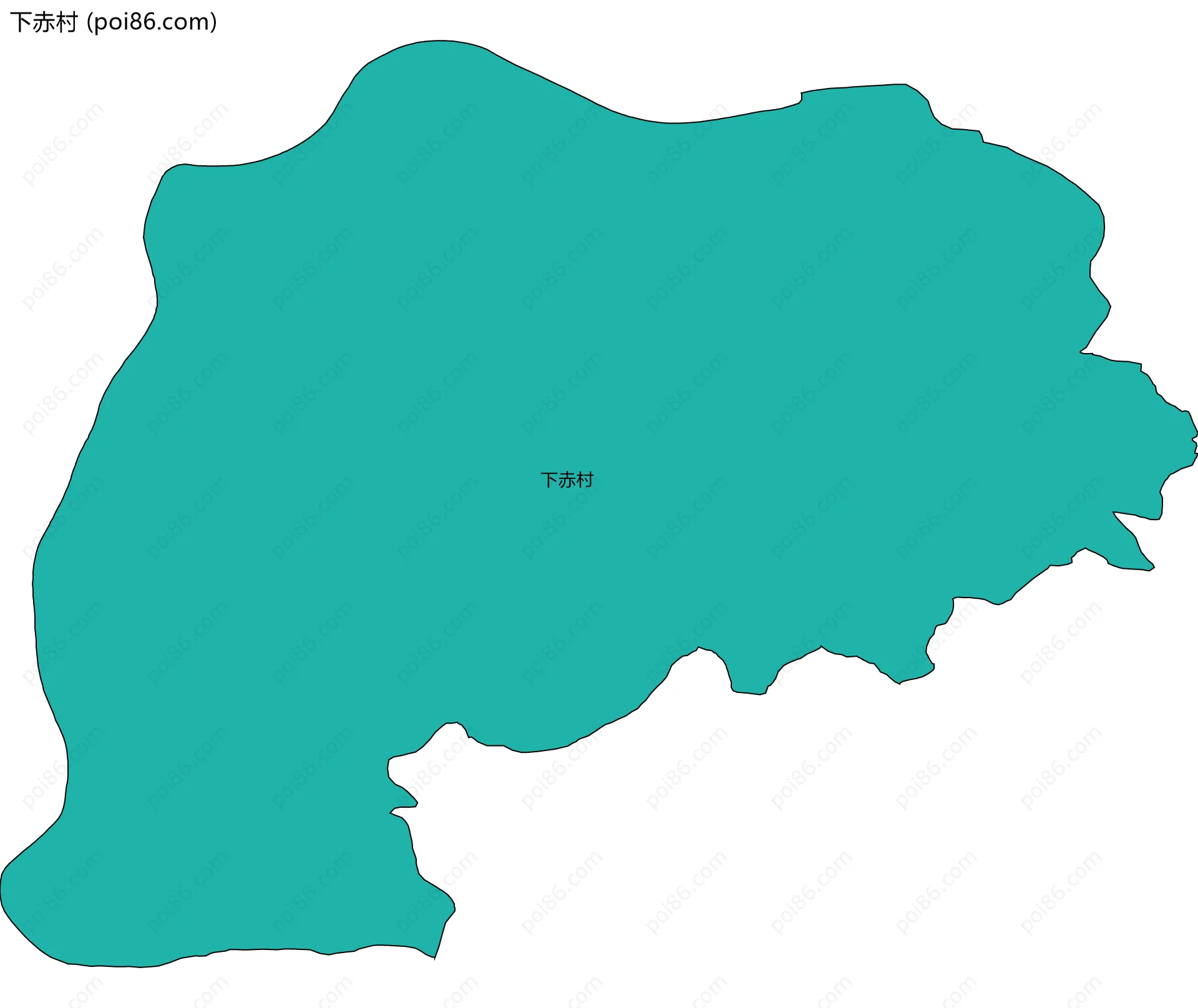 下赤村边界地图