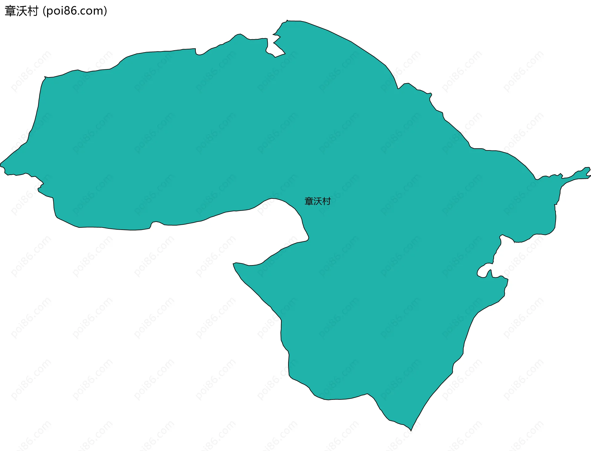 章沃村边界地图