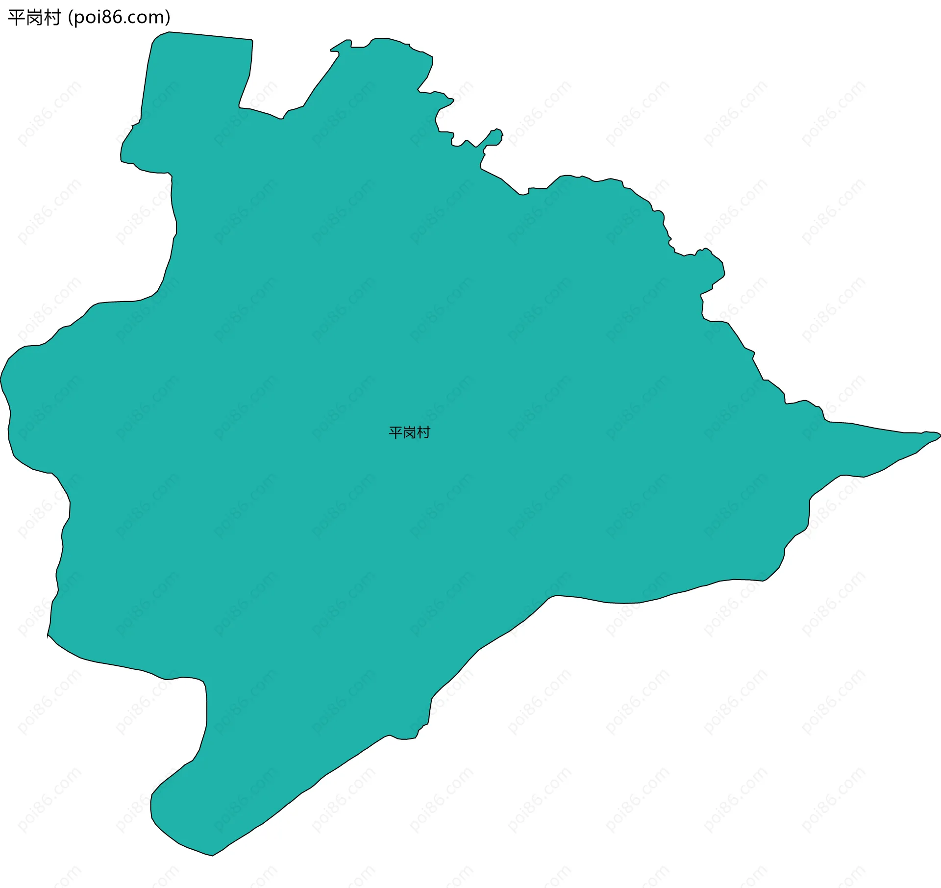 平岗村边界地图