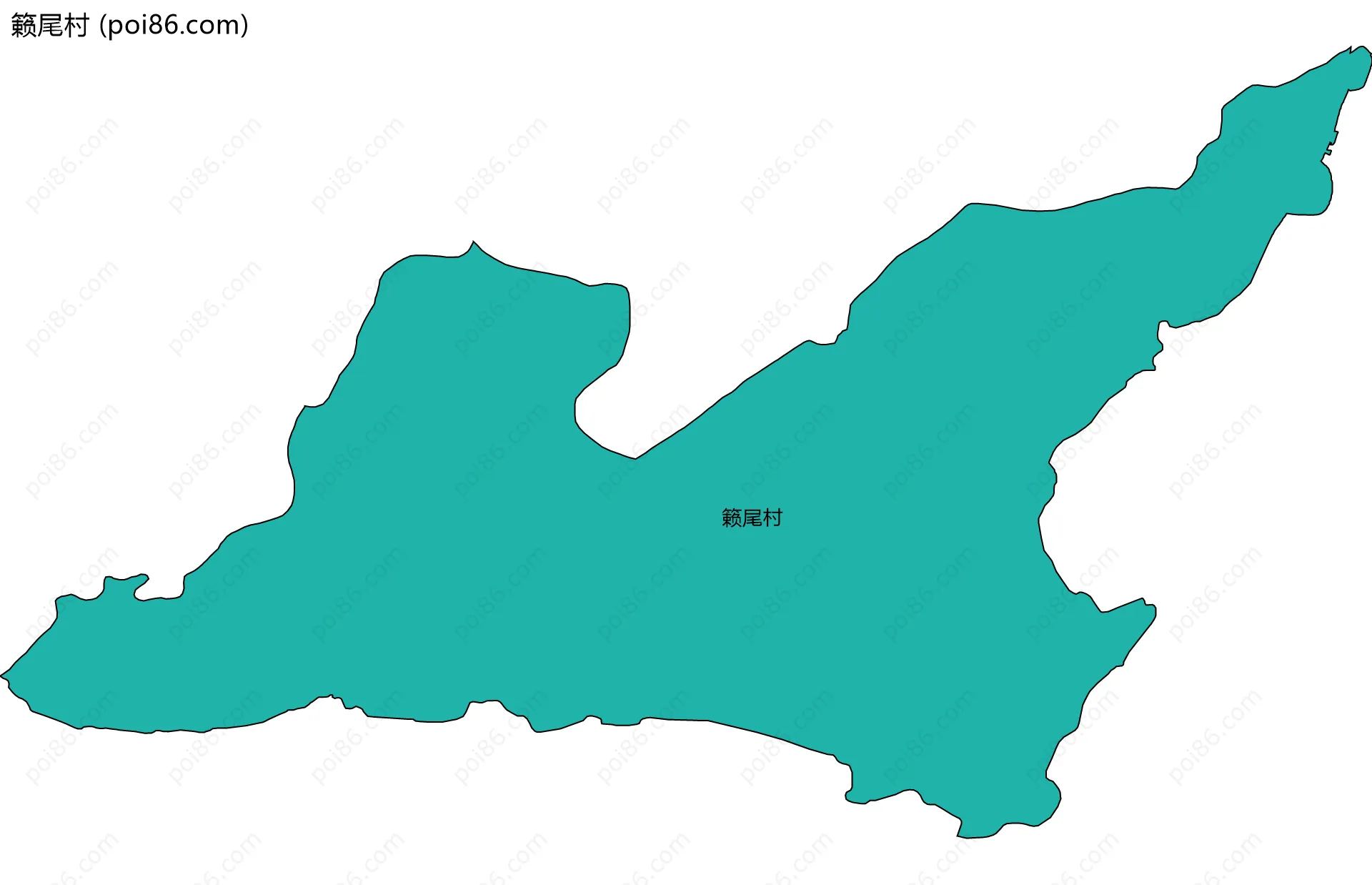 籁尾村边界地图