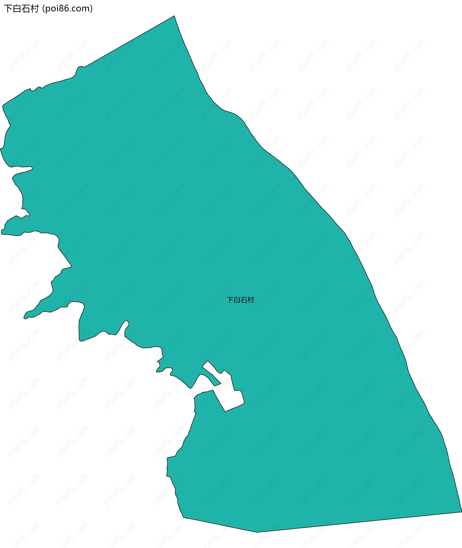 下白石村边界地图