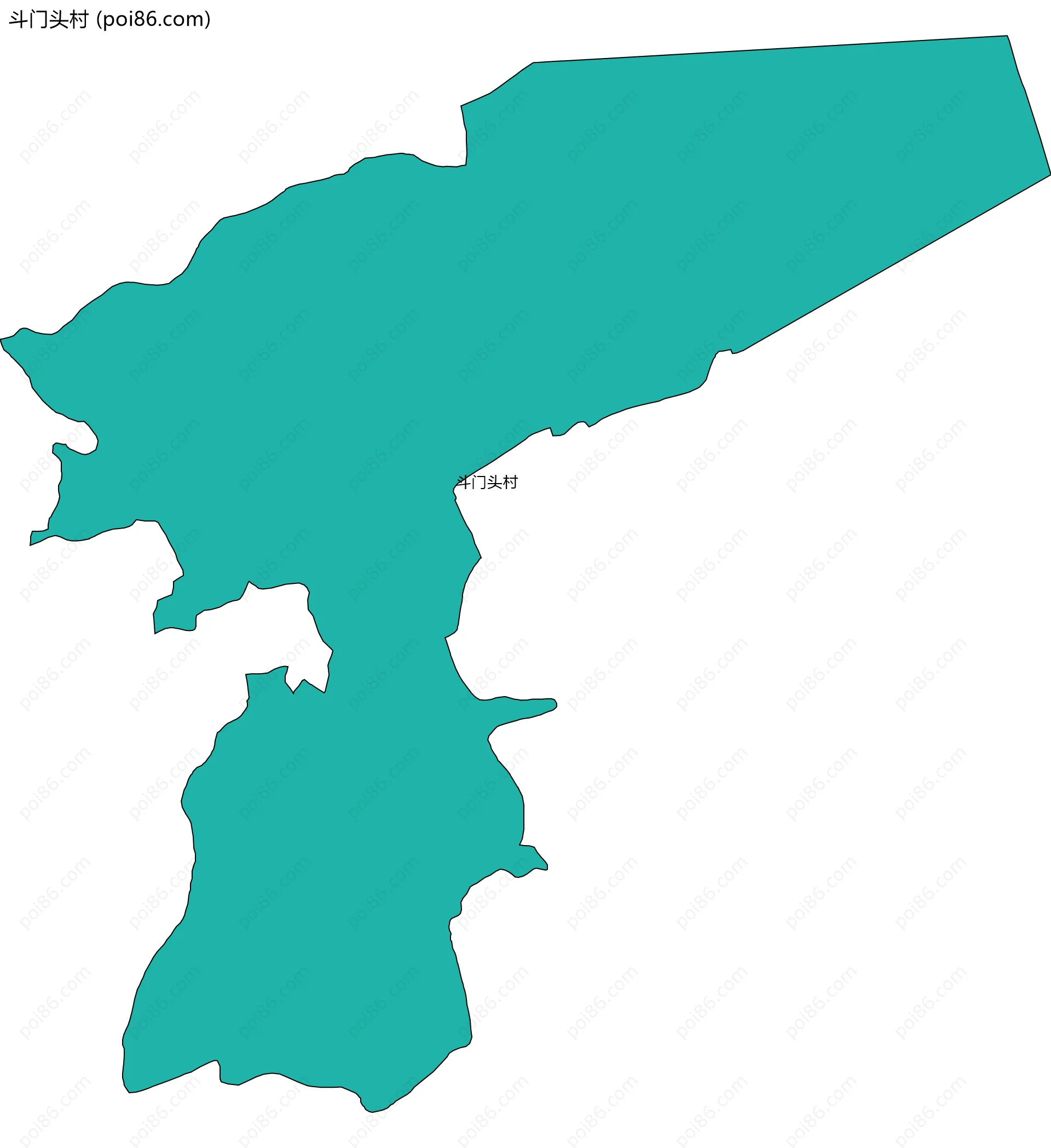 斗门头村边界地图