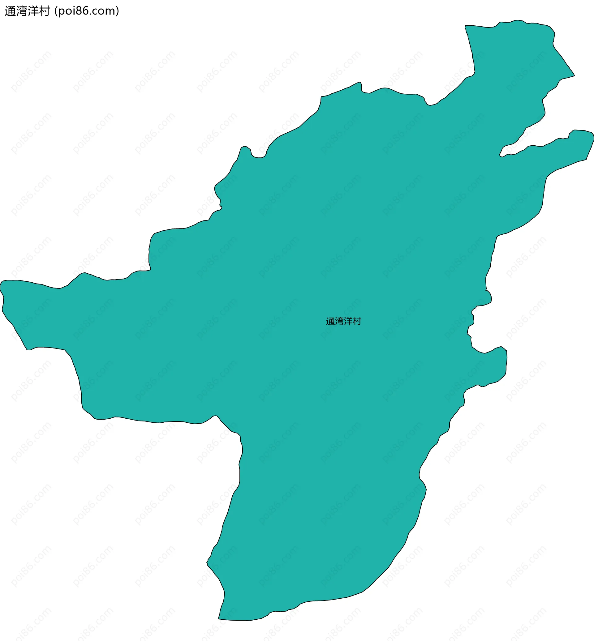 通湾洋村边界地图