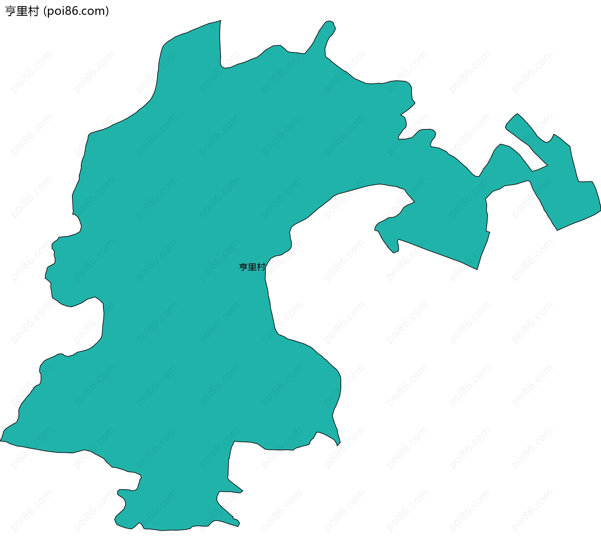 亨里村边界地图