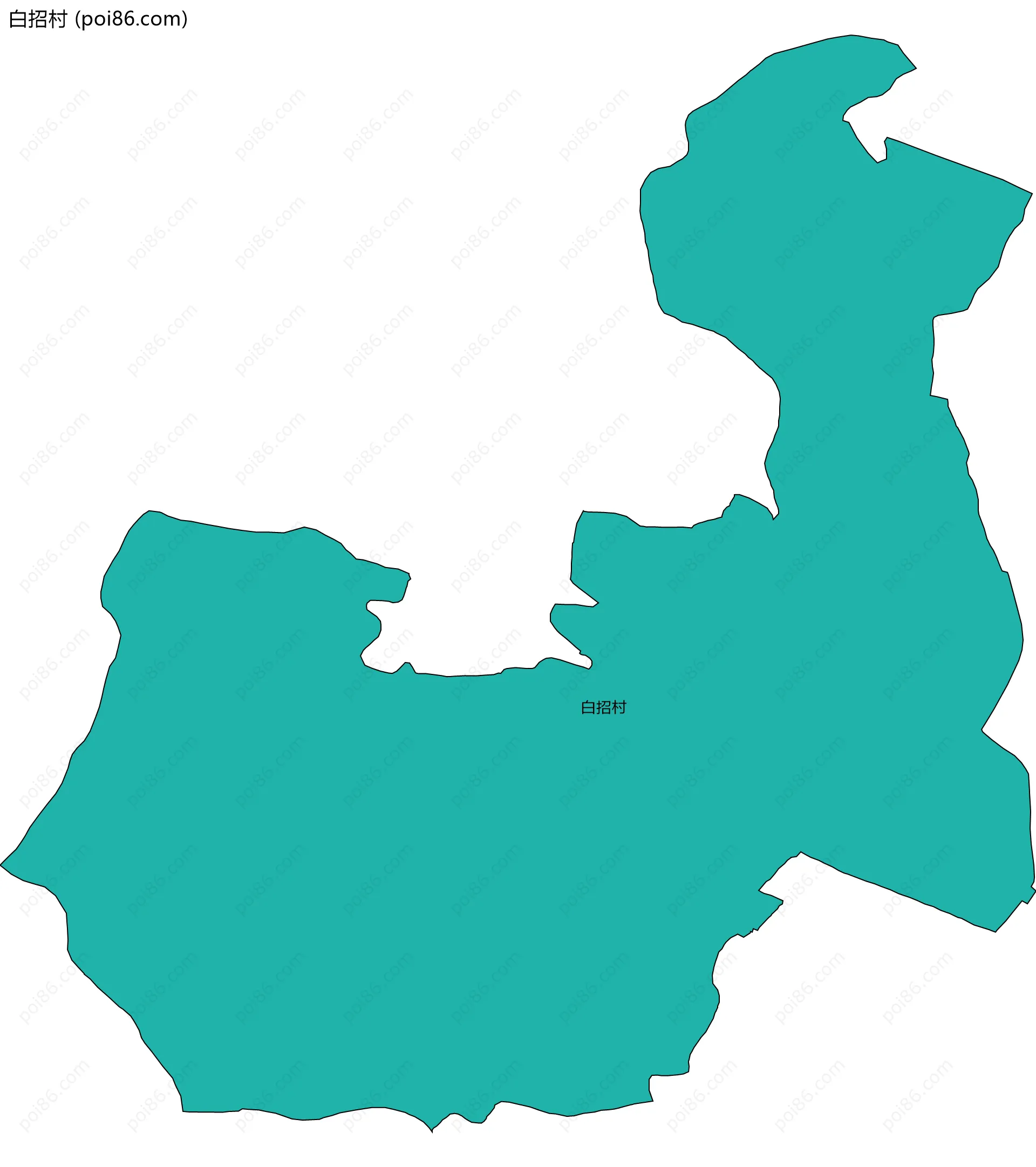 白招村边界地图
