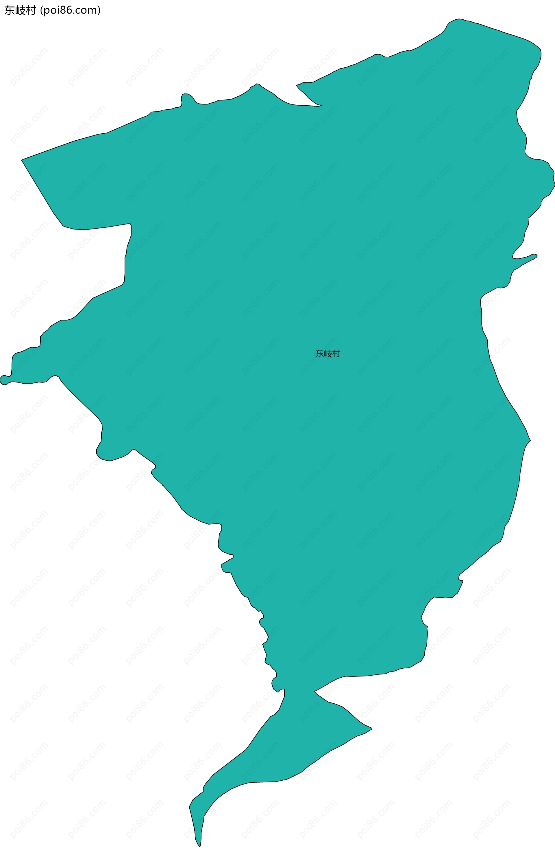 东岐村边界地图