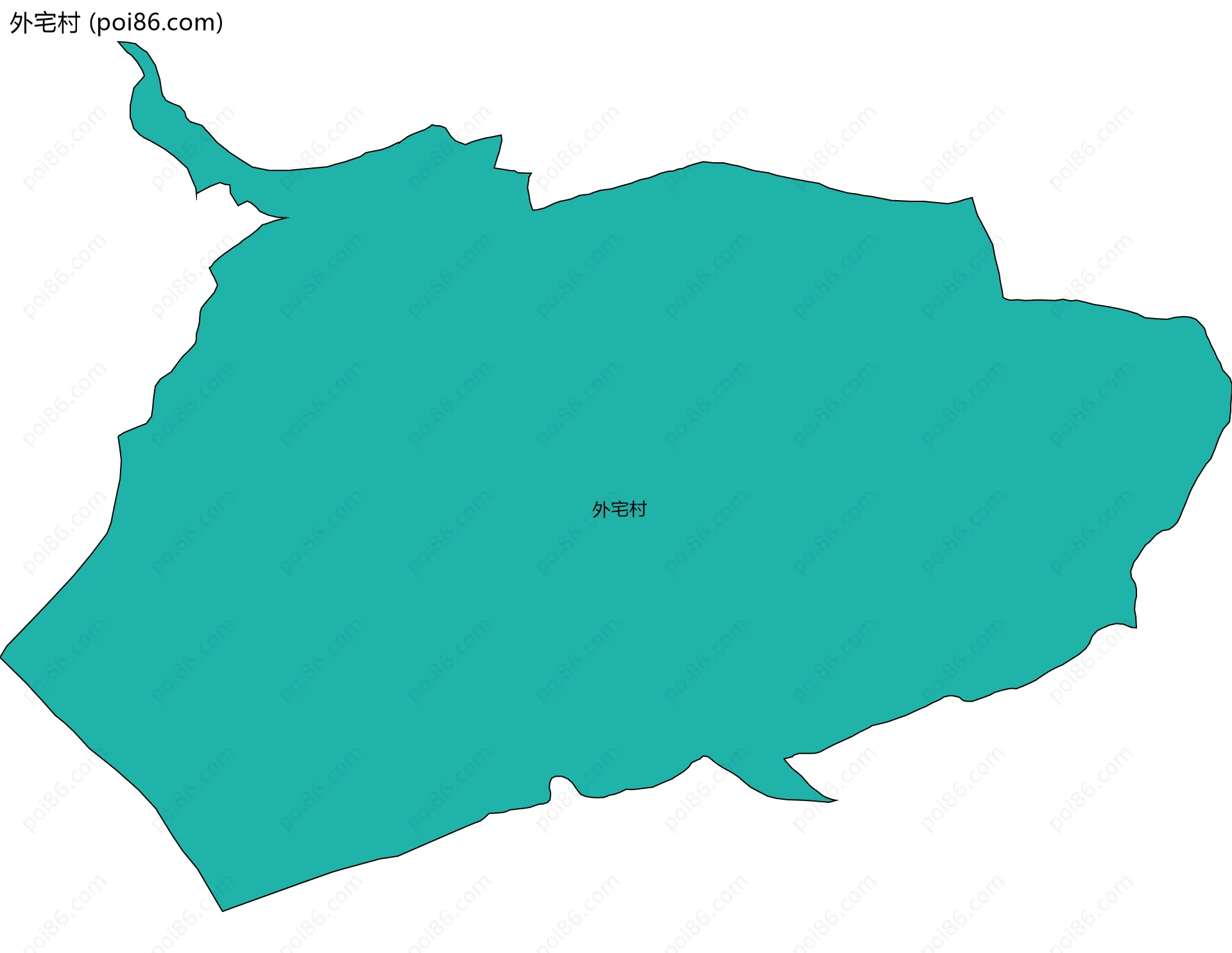外宅村边界地图