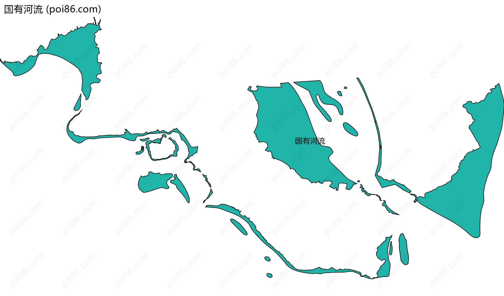 国有河流边界地图