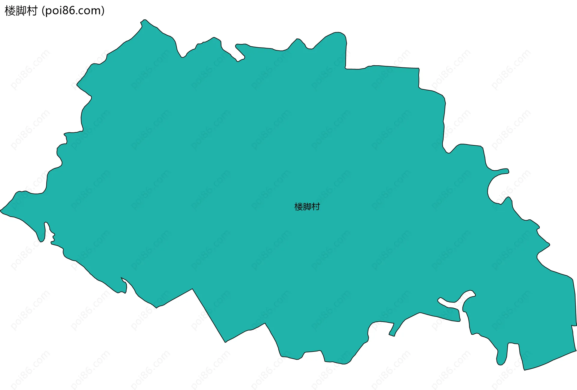 楼脚村边界地图