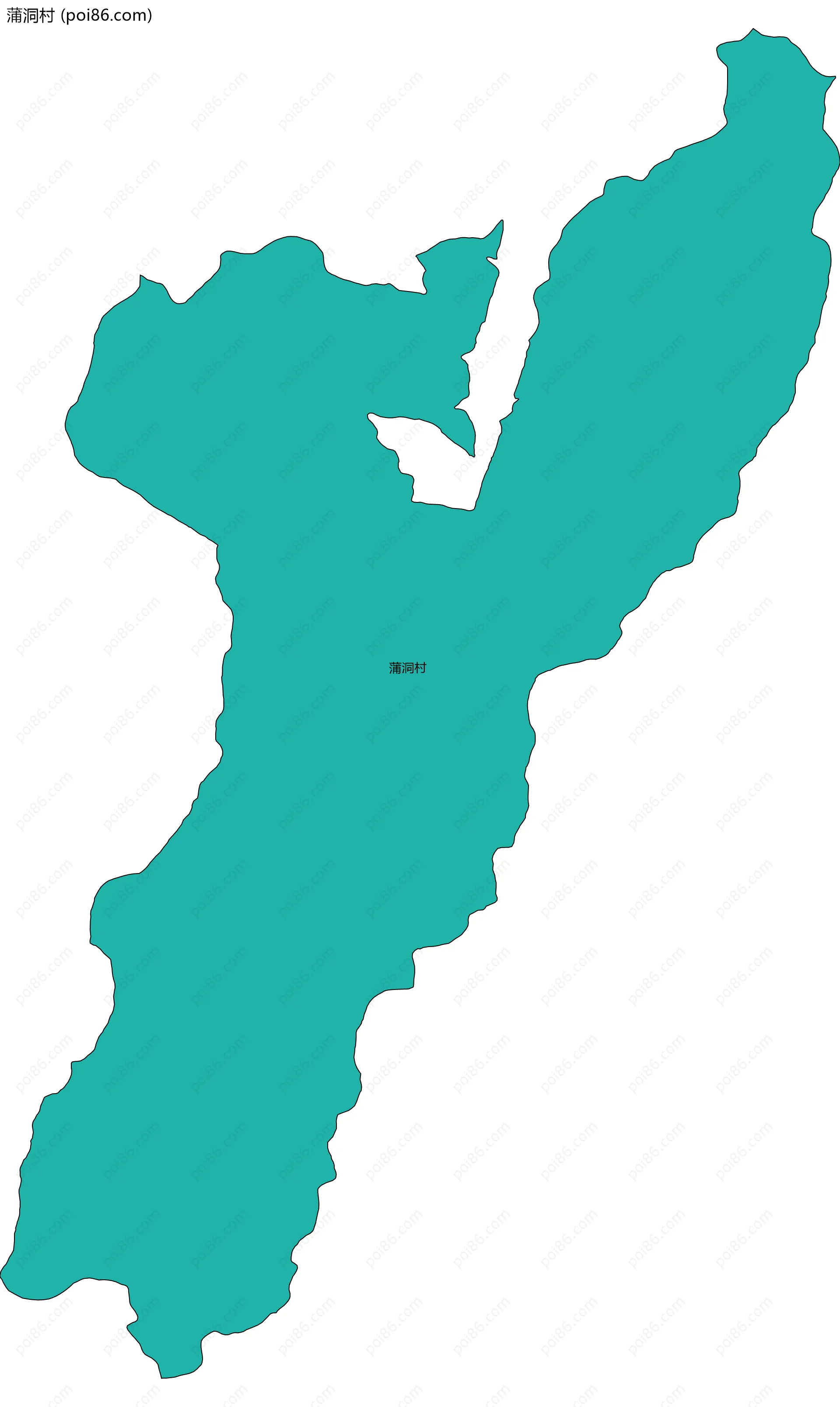 蒲洞村边界地图