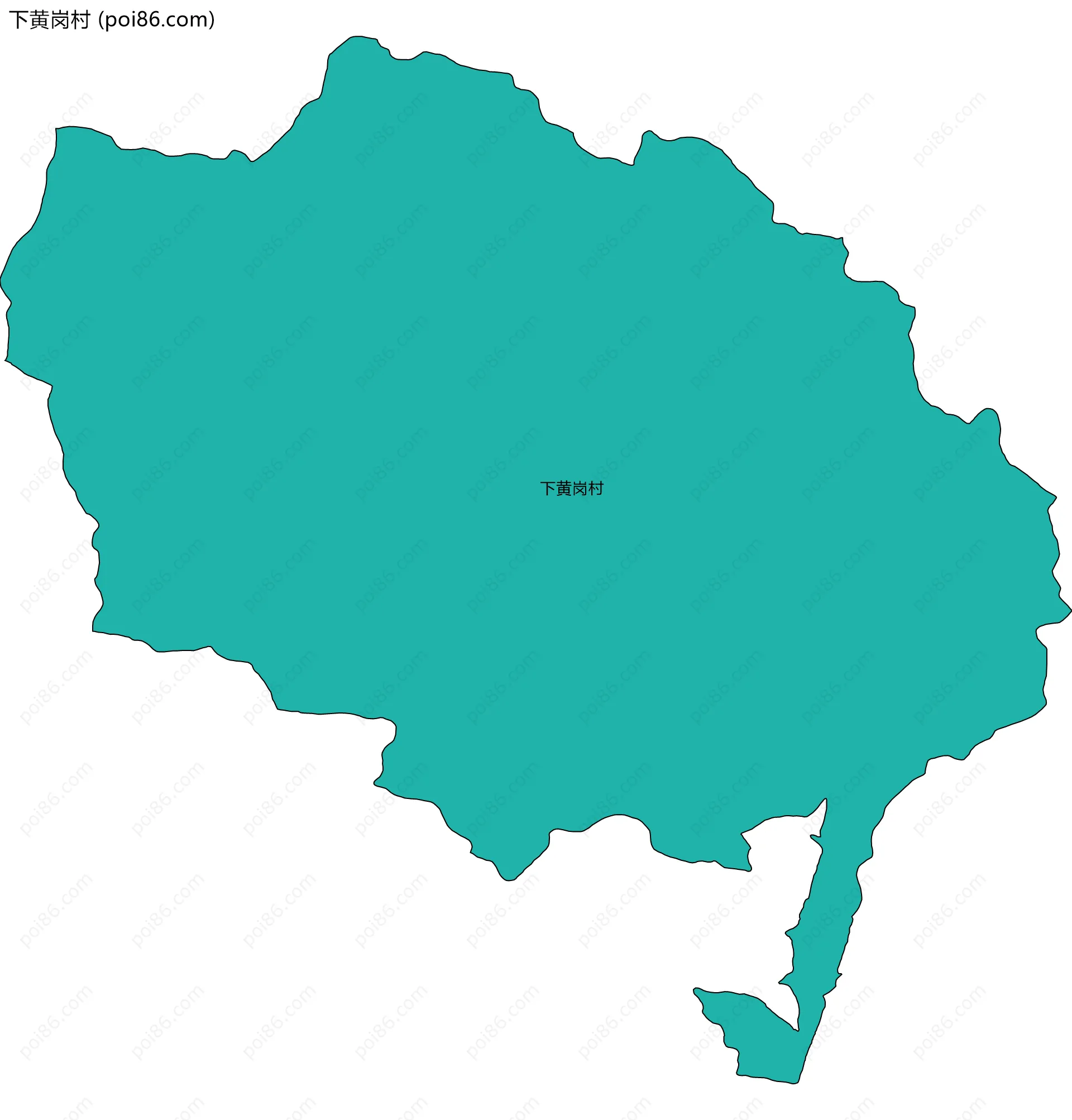 下黄岗村边界地图