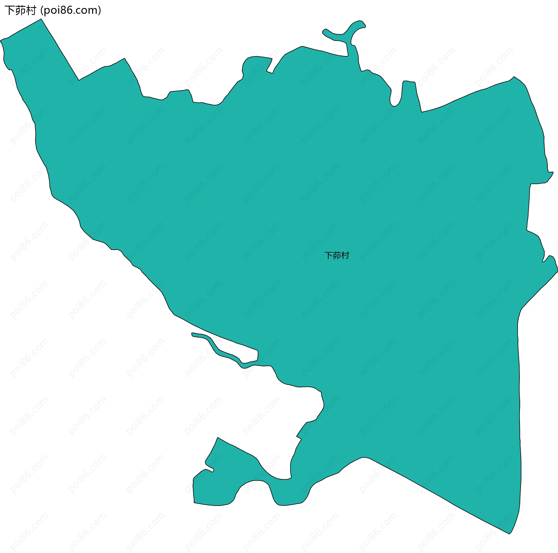 下茆村边界地图