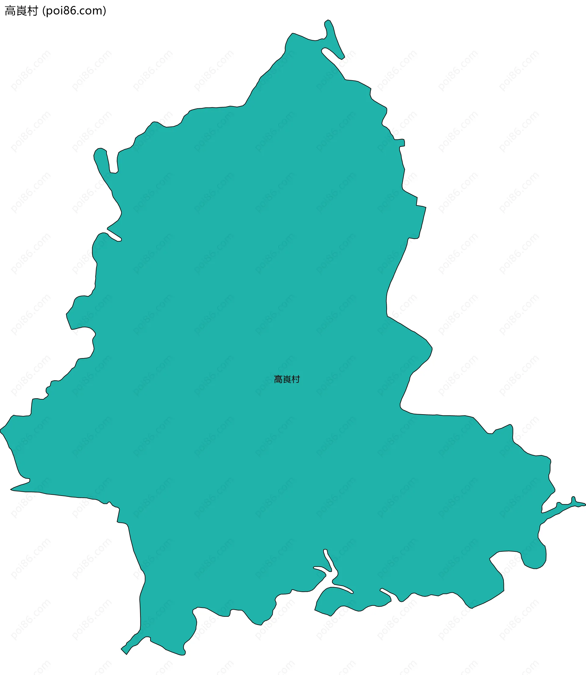 高崀村边界地图