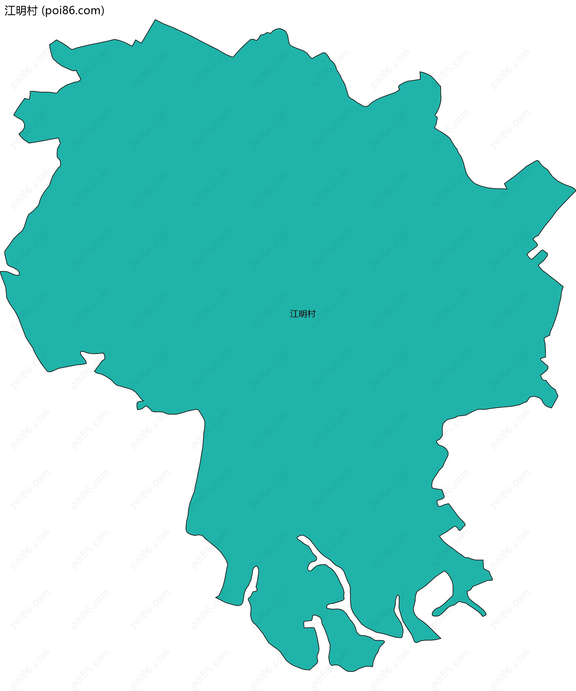 江明村边界地图