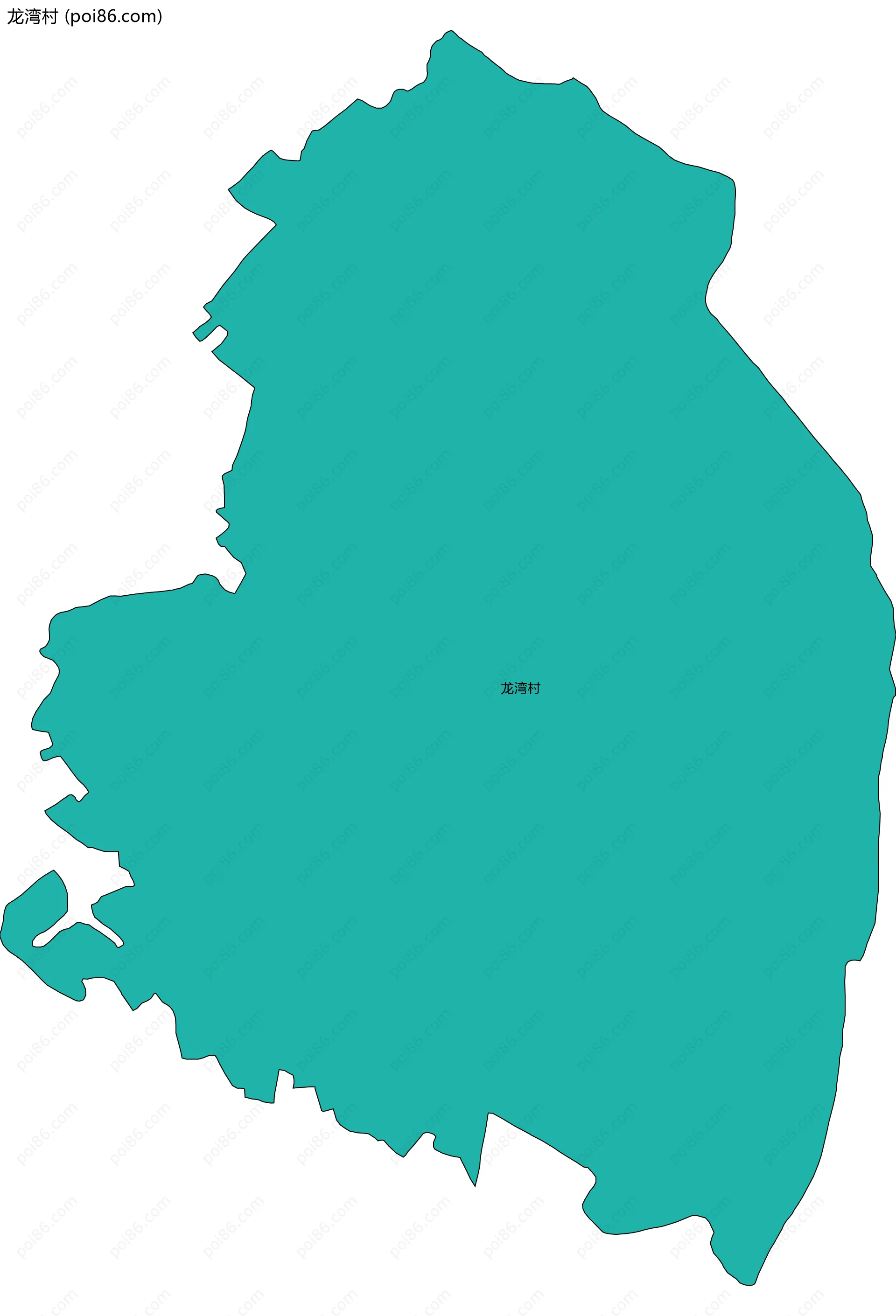 龙湾村边界地图