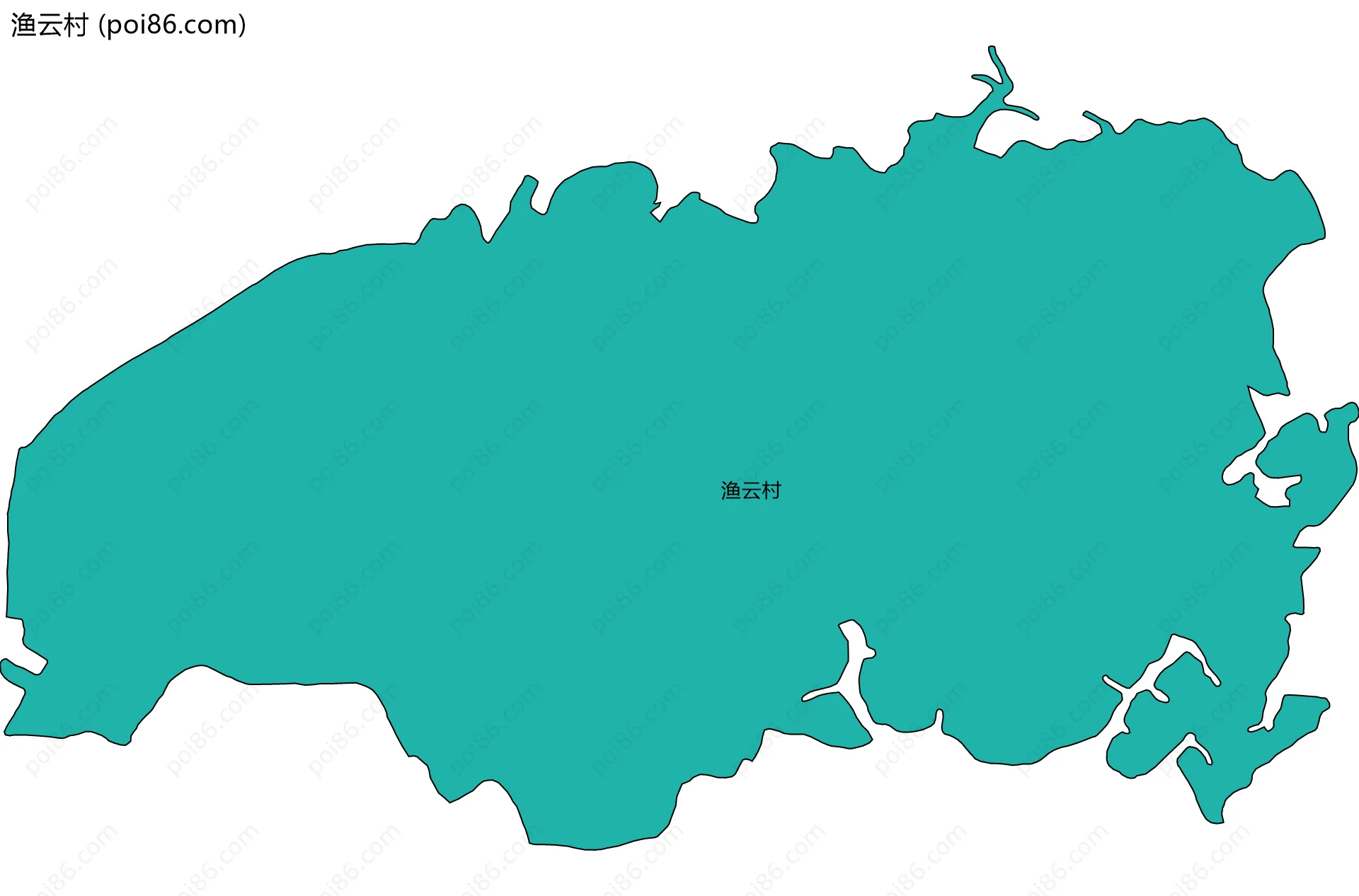 渔云村边界地图