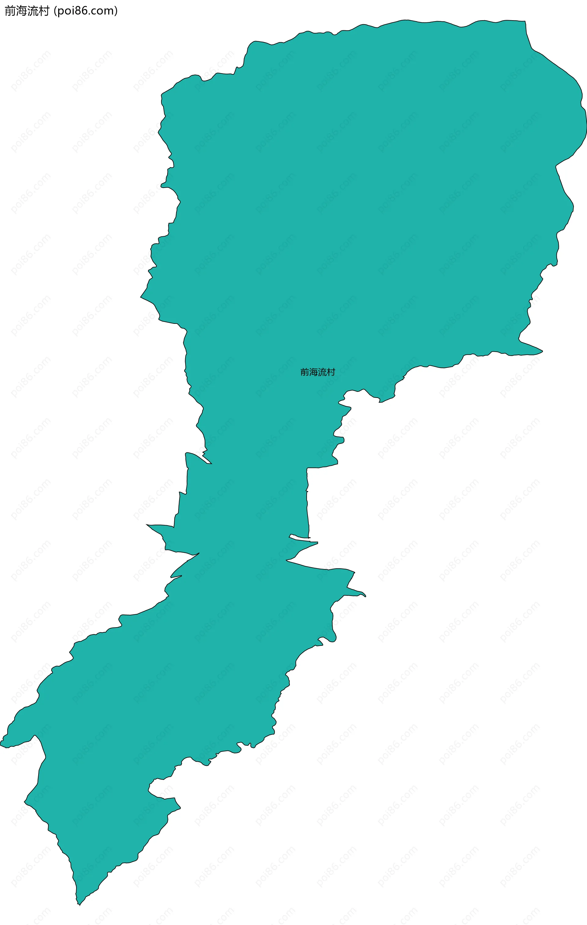前海流村边界地图