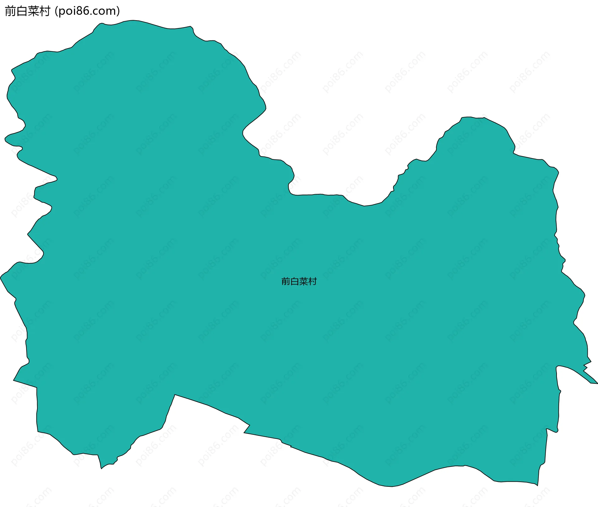 前白菜村边界地图