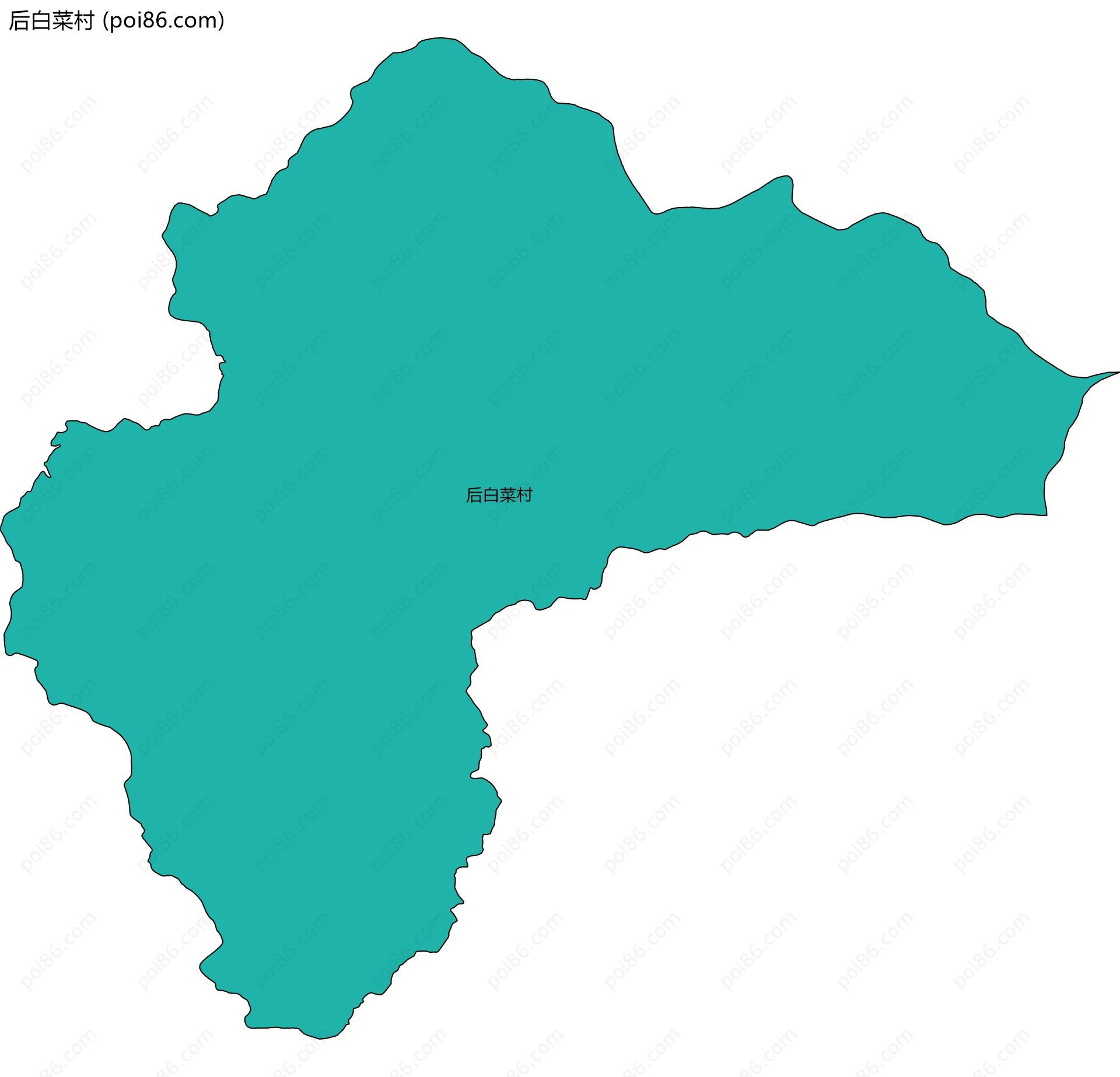 后白菜村边界地图