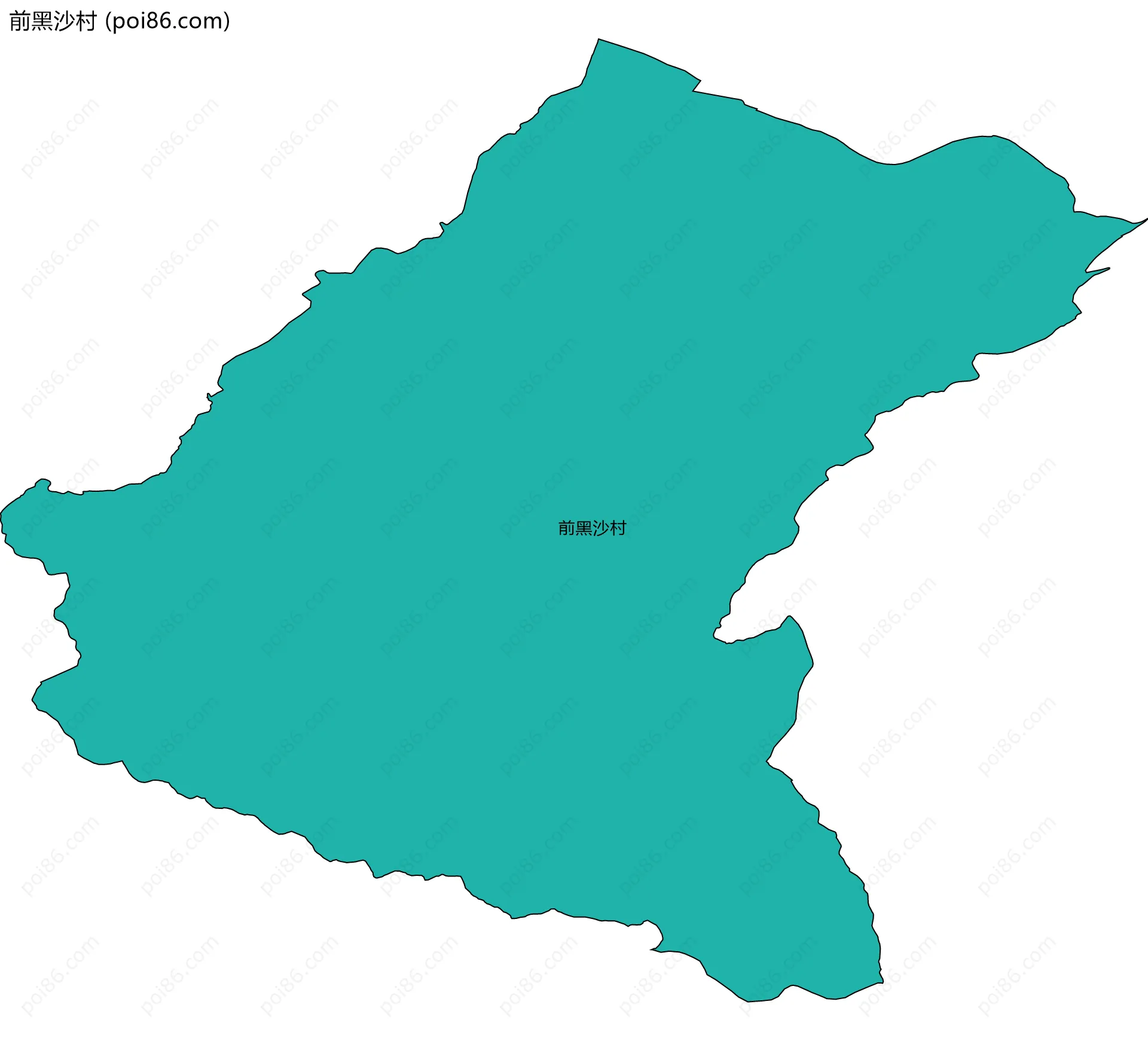 前黑沙村边界地图