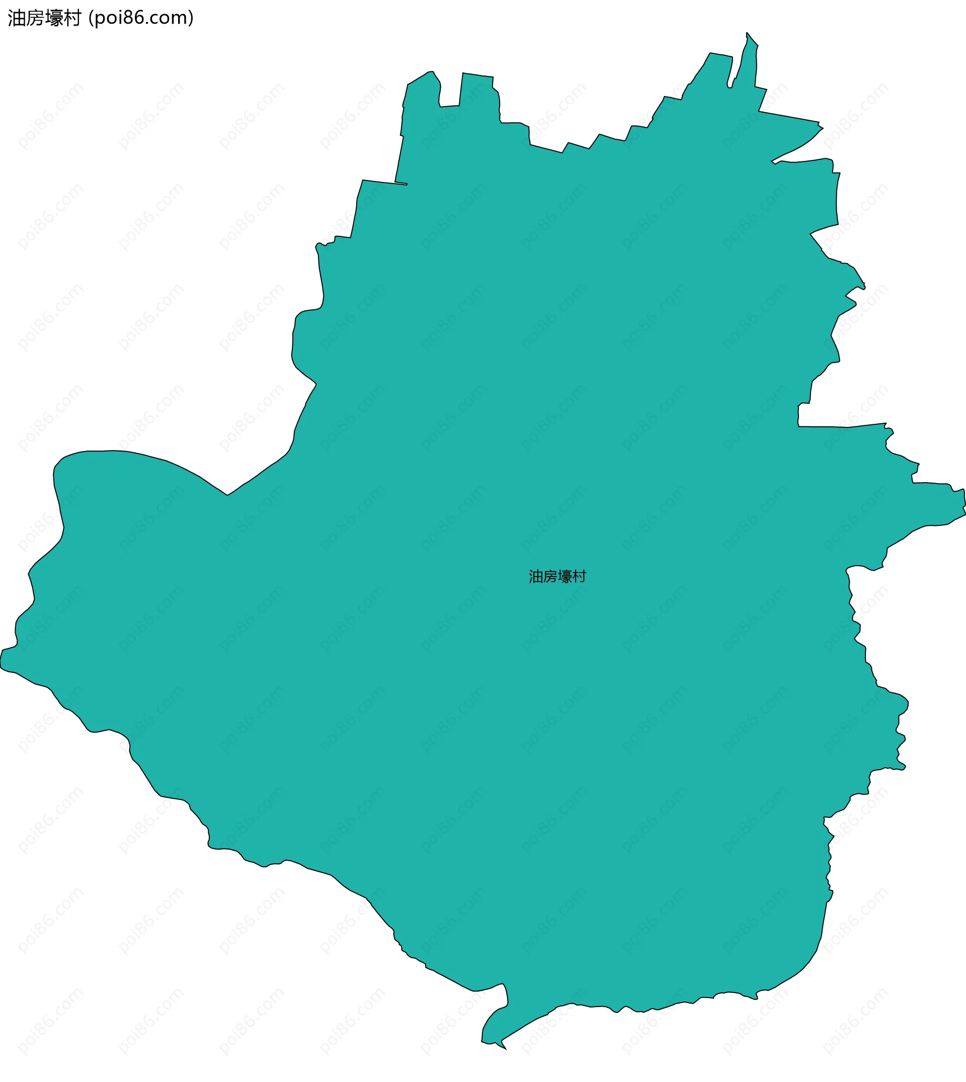 油房壕村边界地图