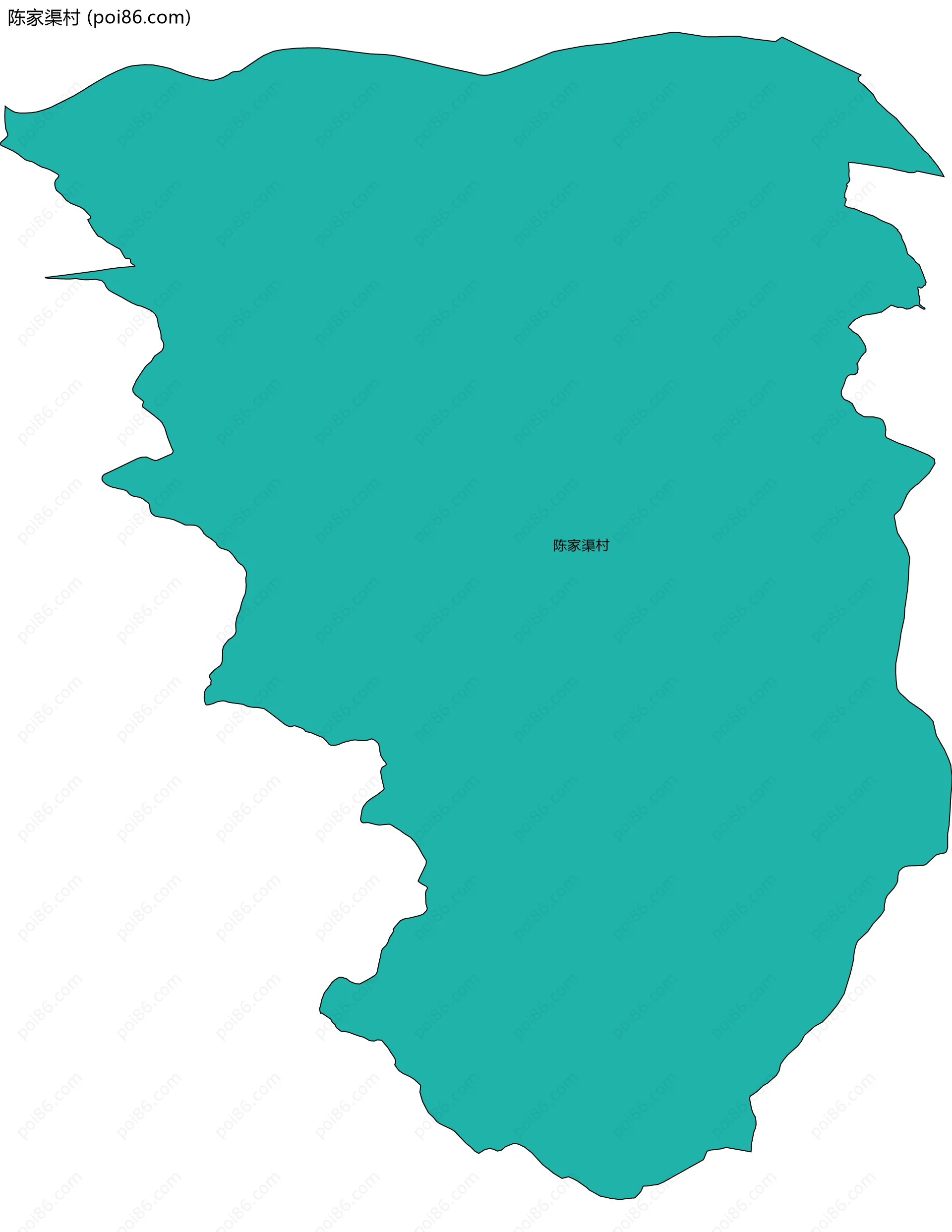 陈家渠村边界地图