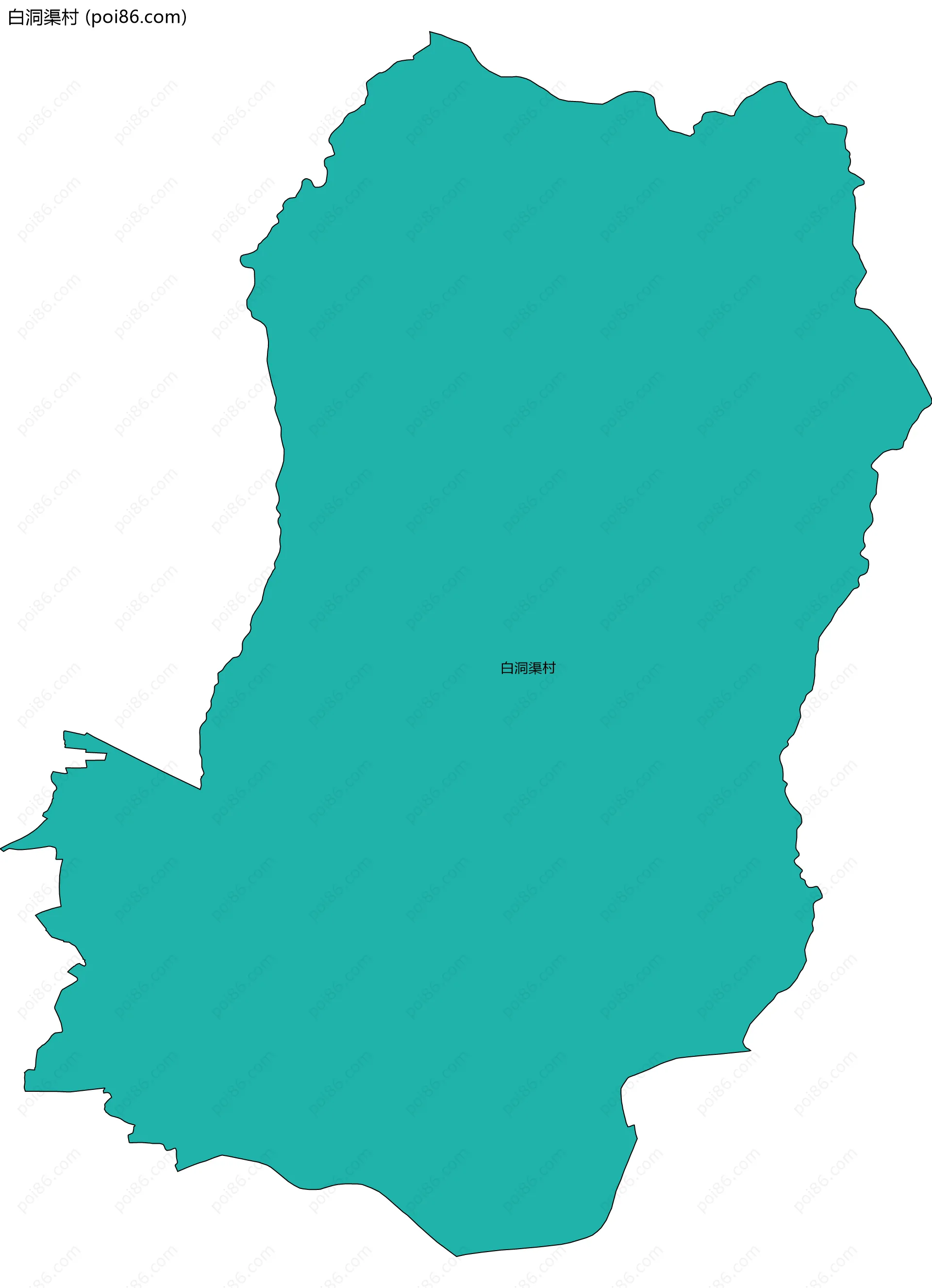 白洞渠村边界地图