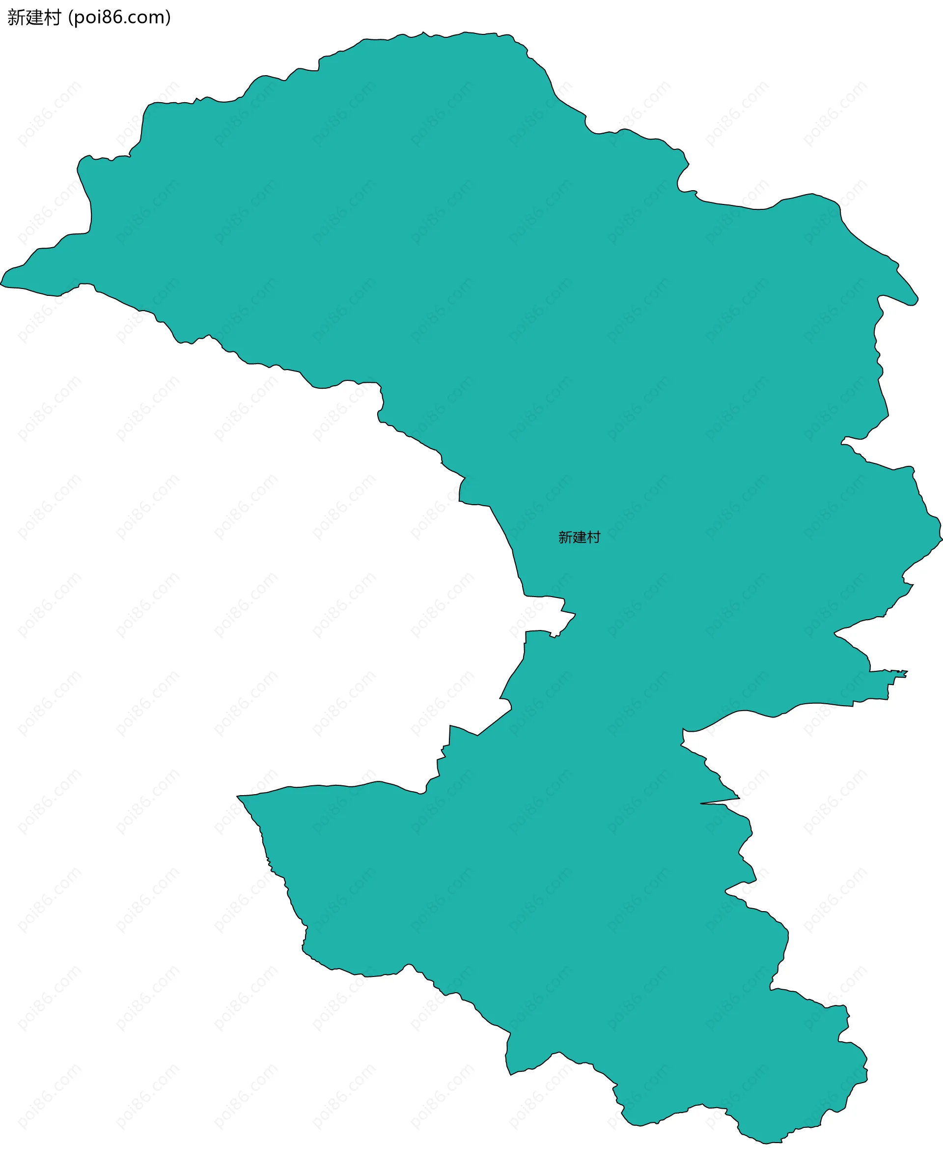 新建村边界地图
