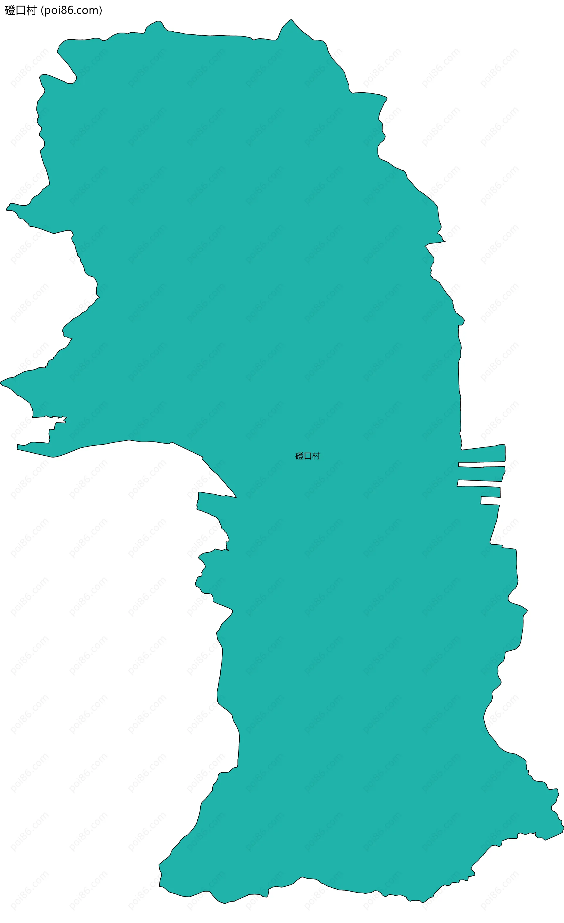 磴口村边界地图