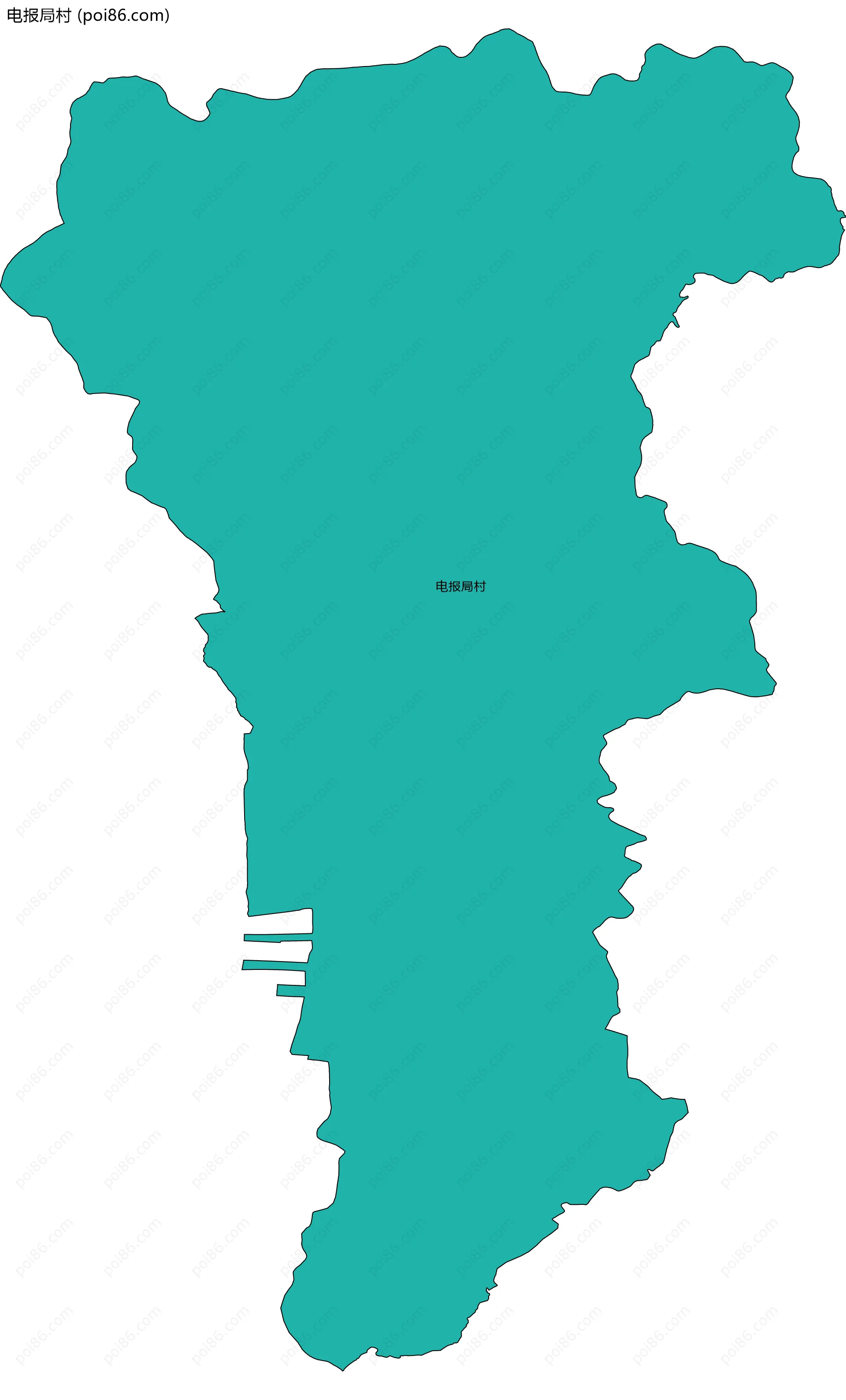 电报局村边界地图