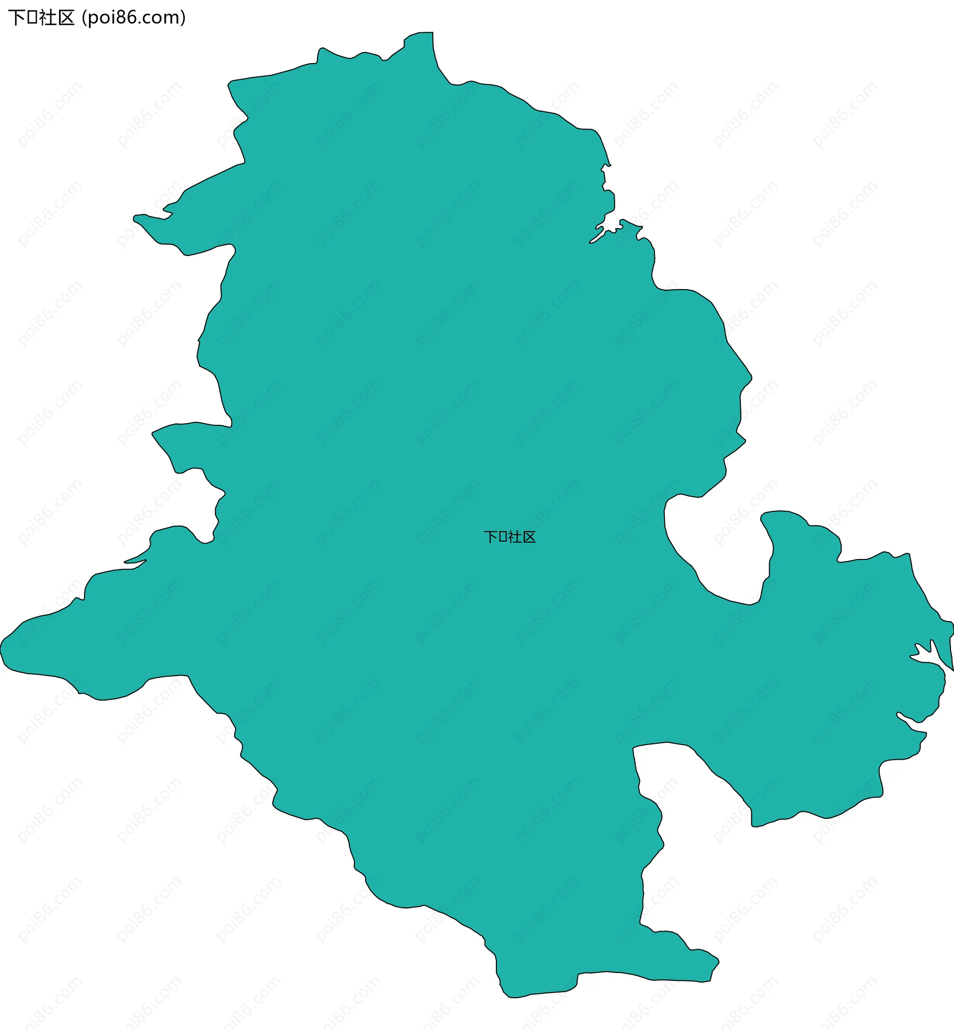 下社区边界地图