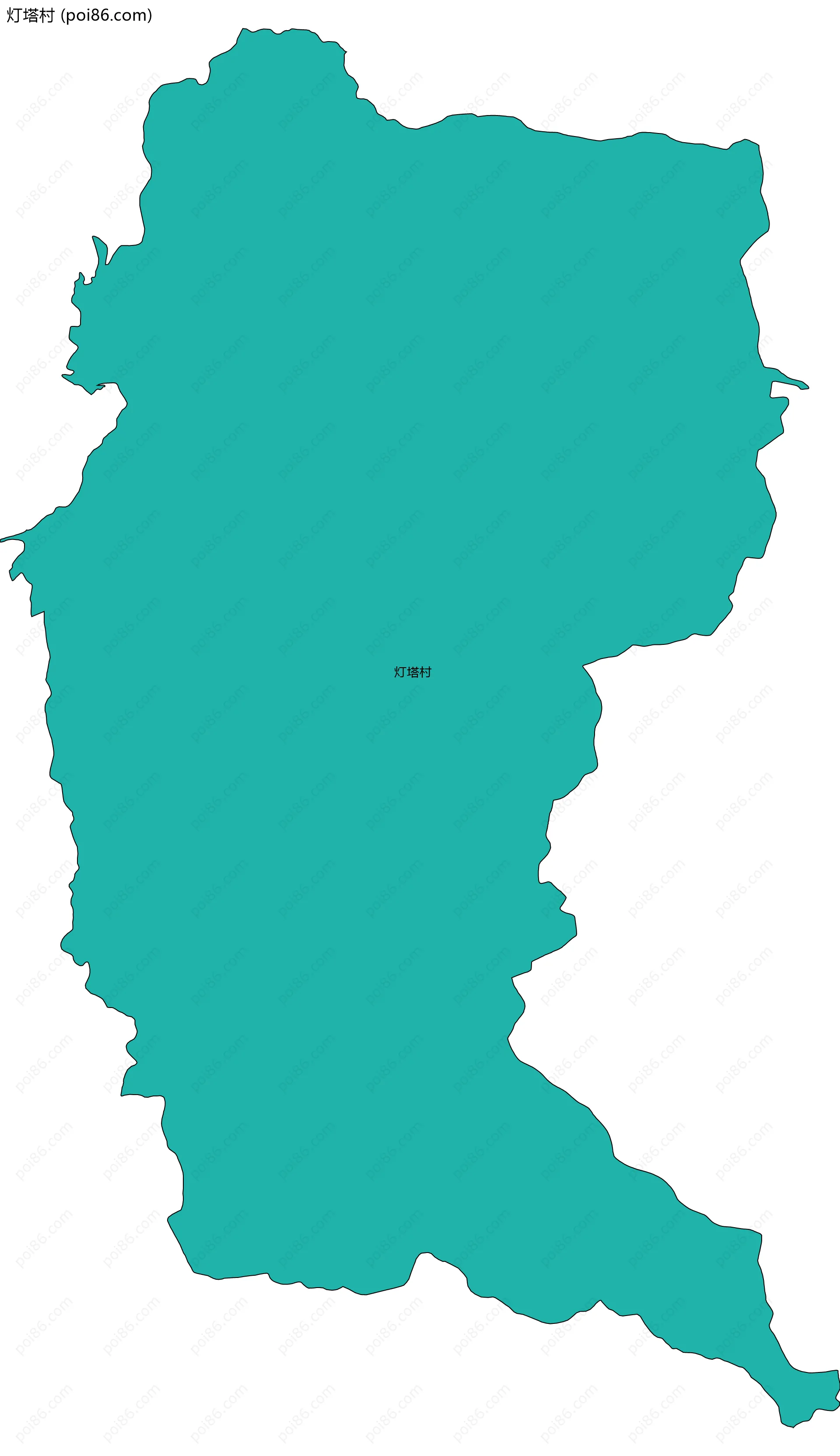 灯塔村边界地图