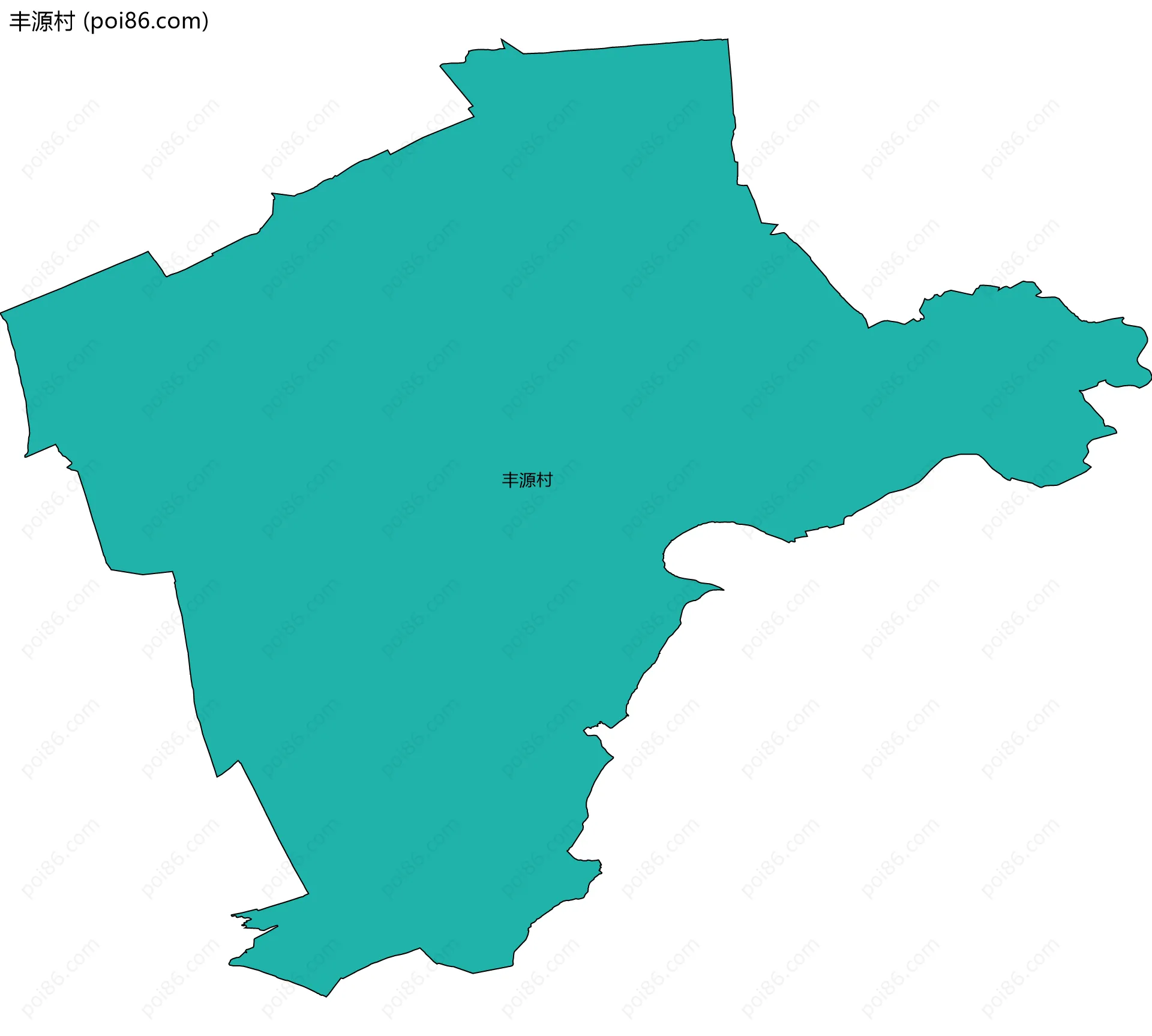丰源村边界地图