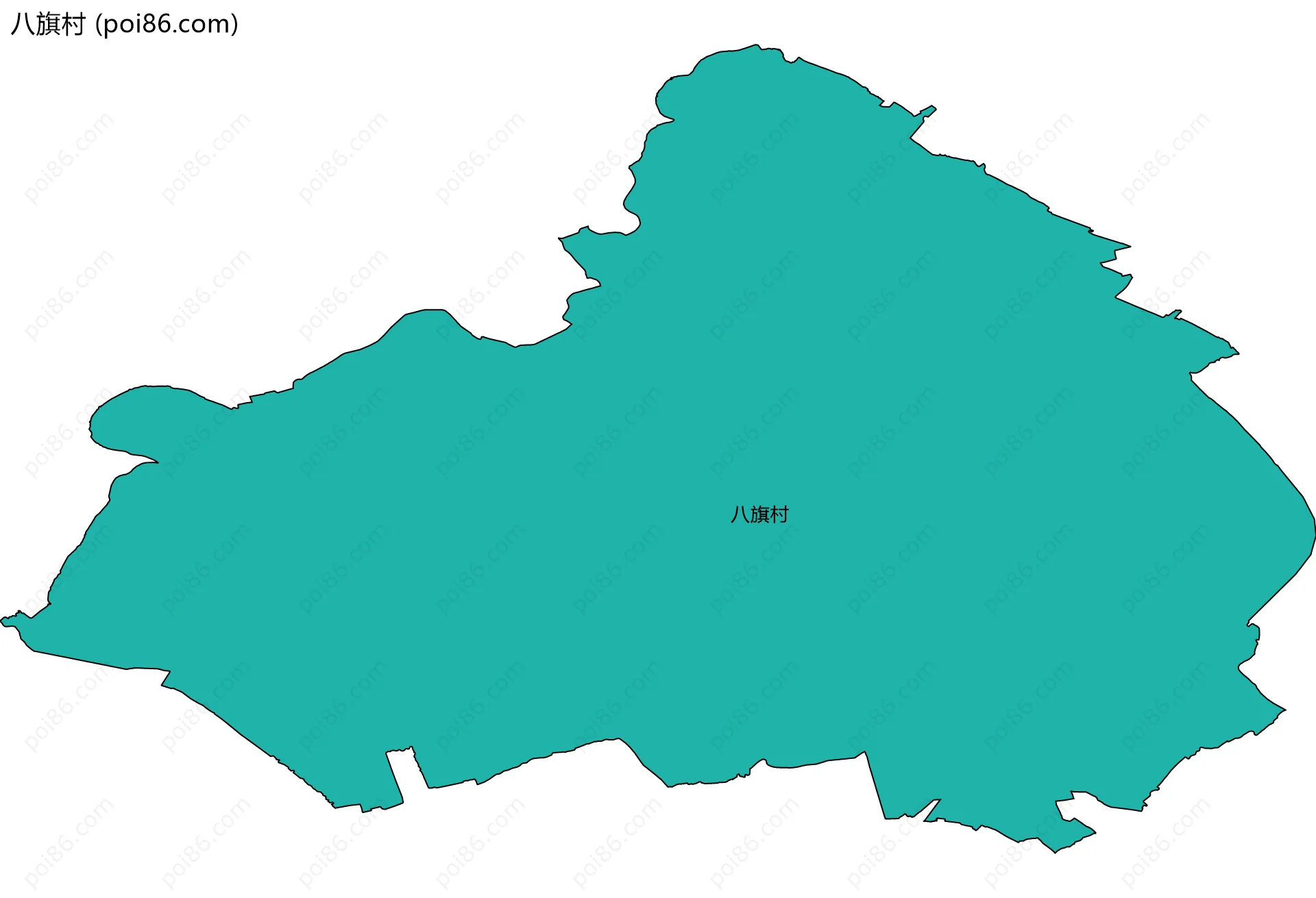 八旗村边界地图