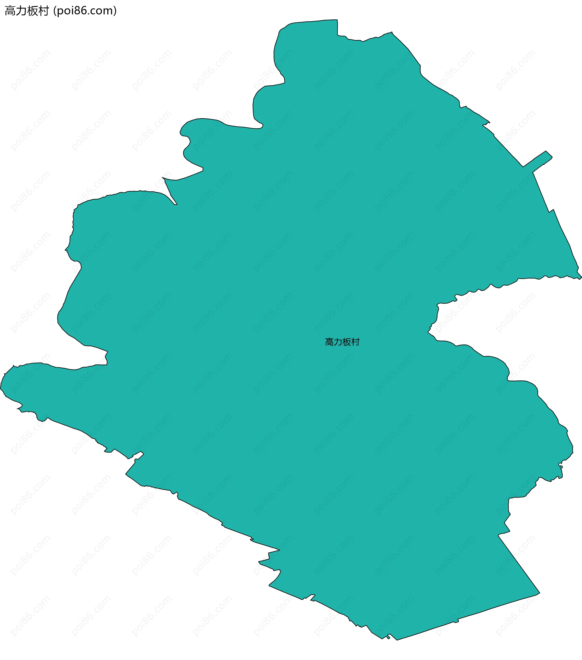 高力板村边界地图