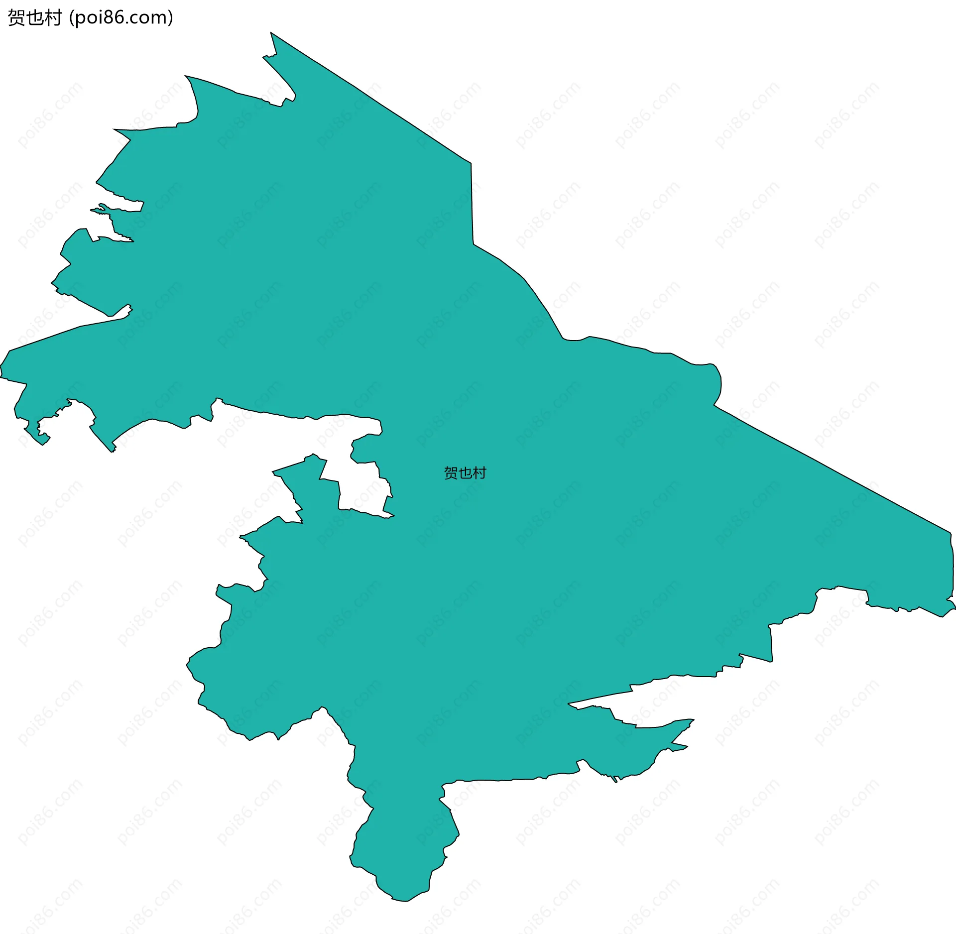 贺也村边界地图