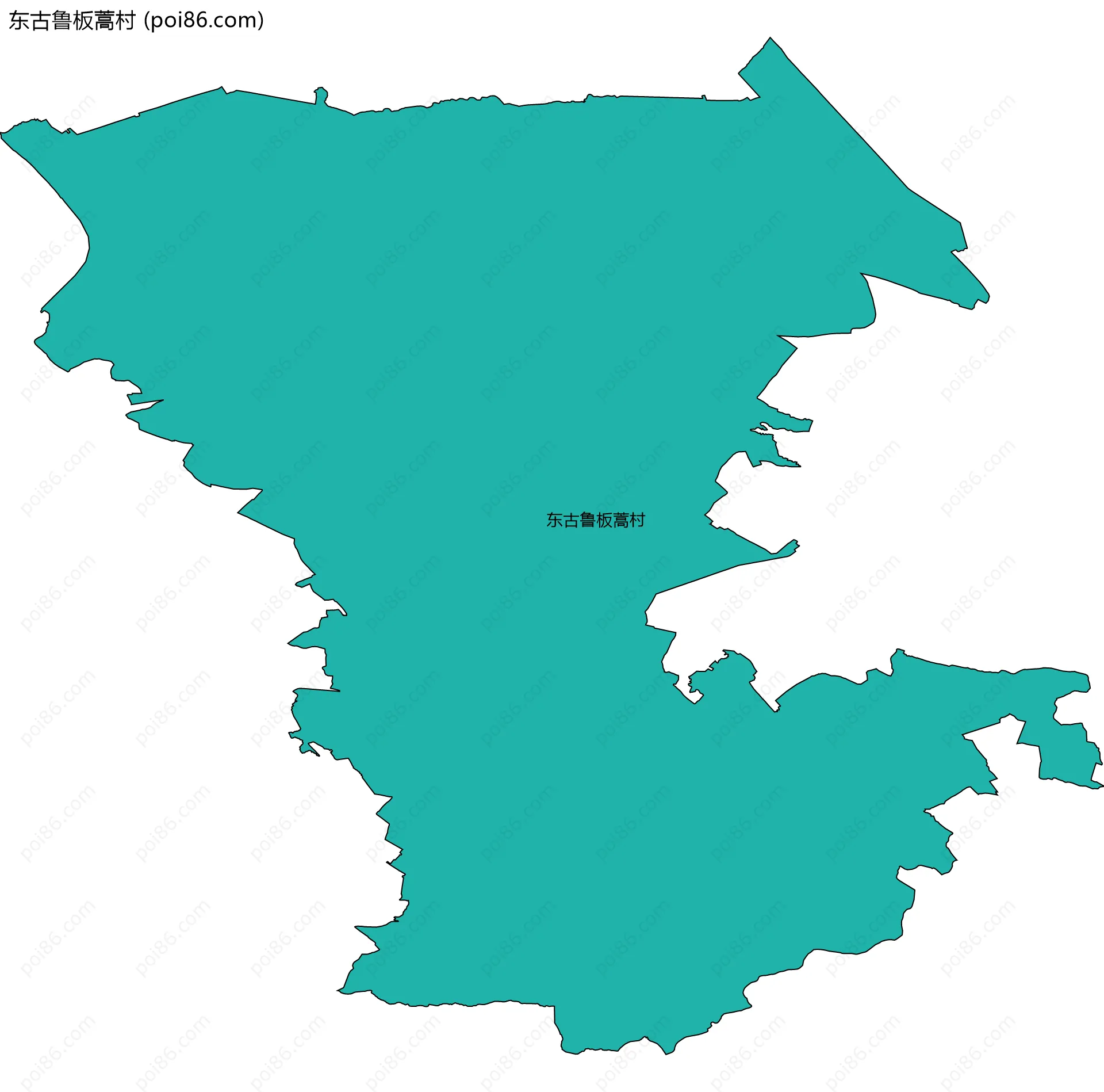 东古鲁板蒿村边界地图