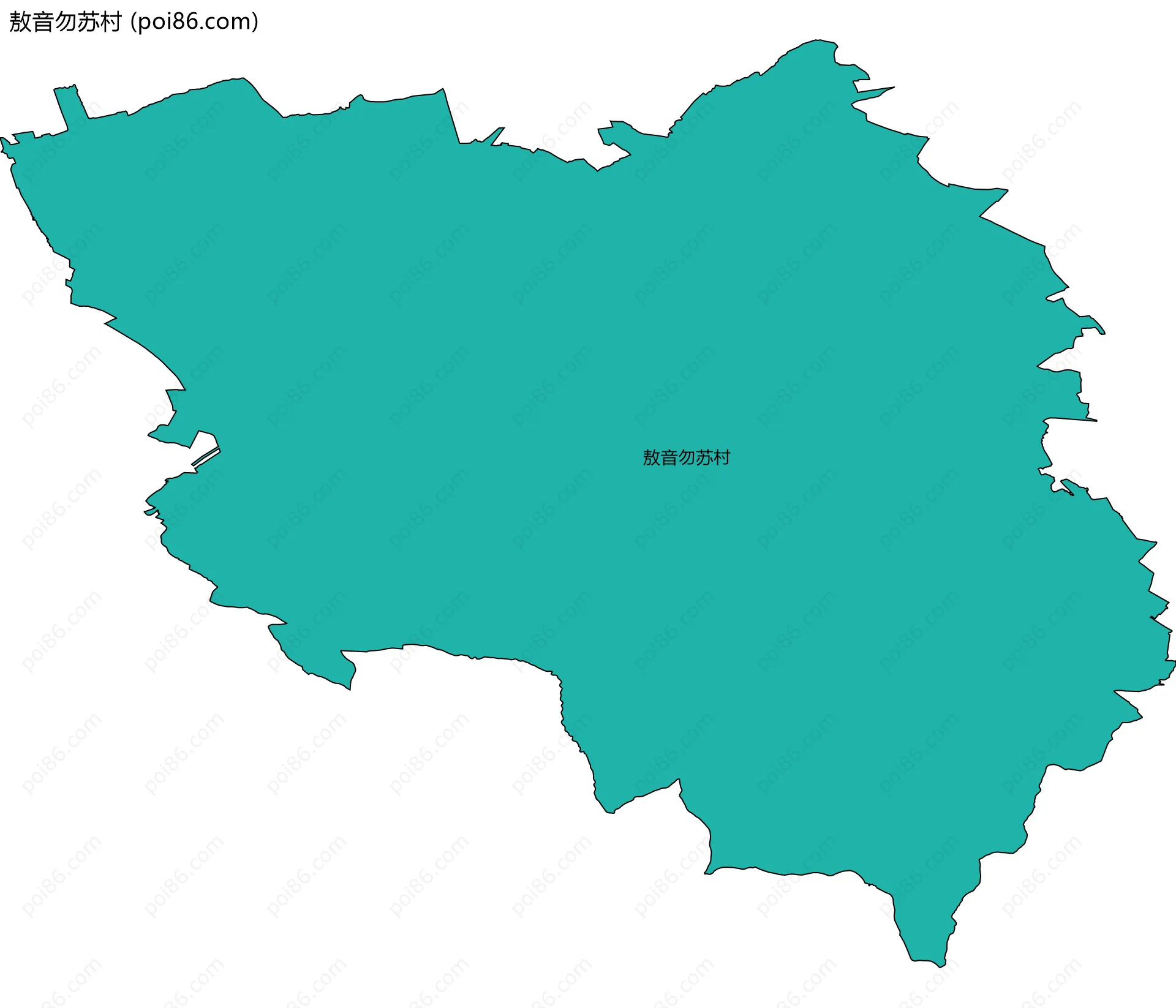 敖音勿苏村边界地图