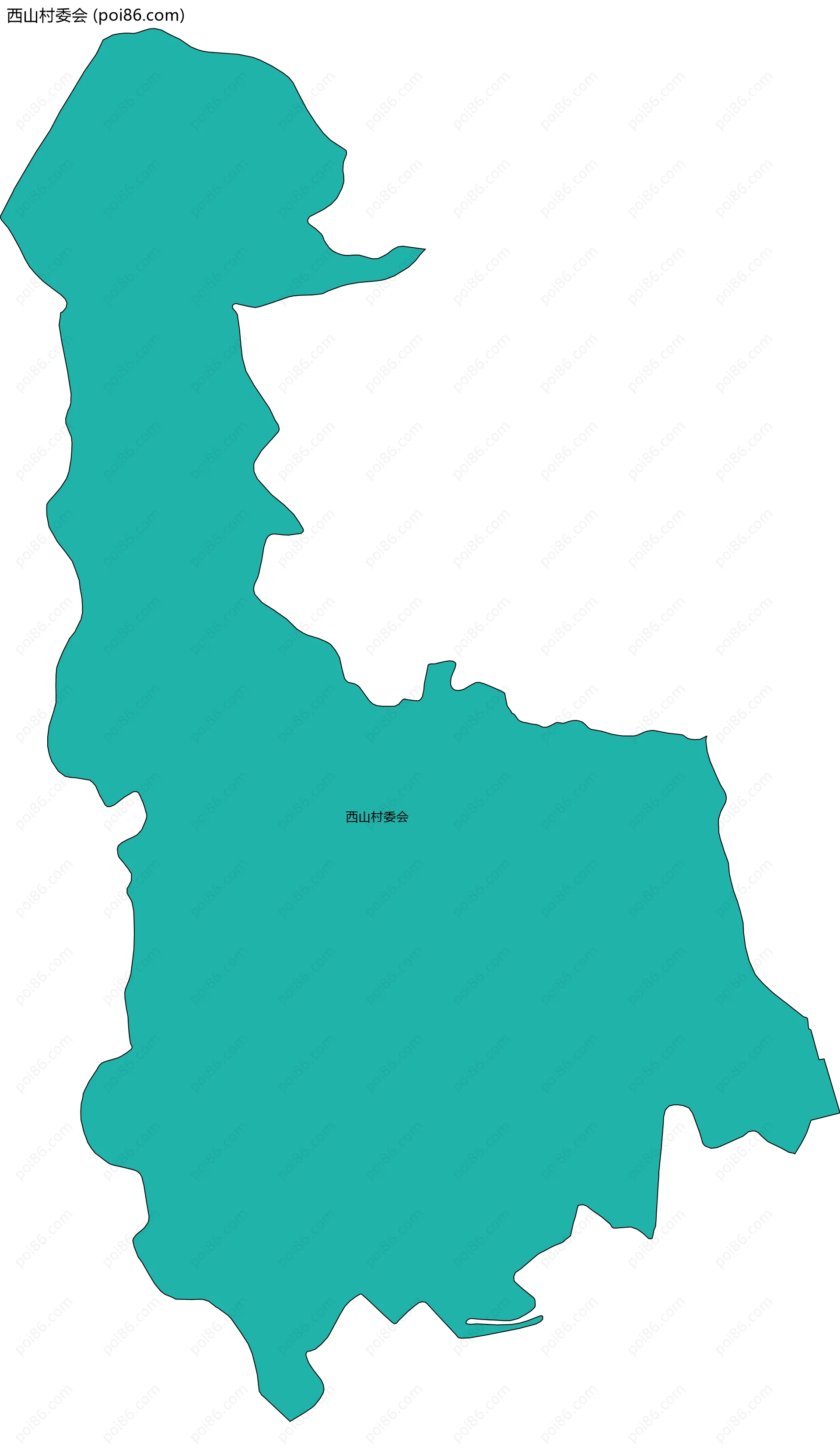 西山村委会边界地图