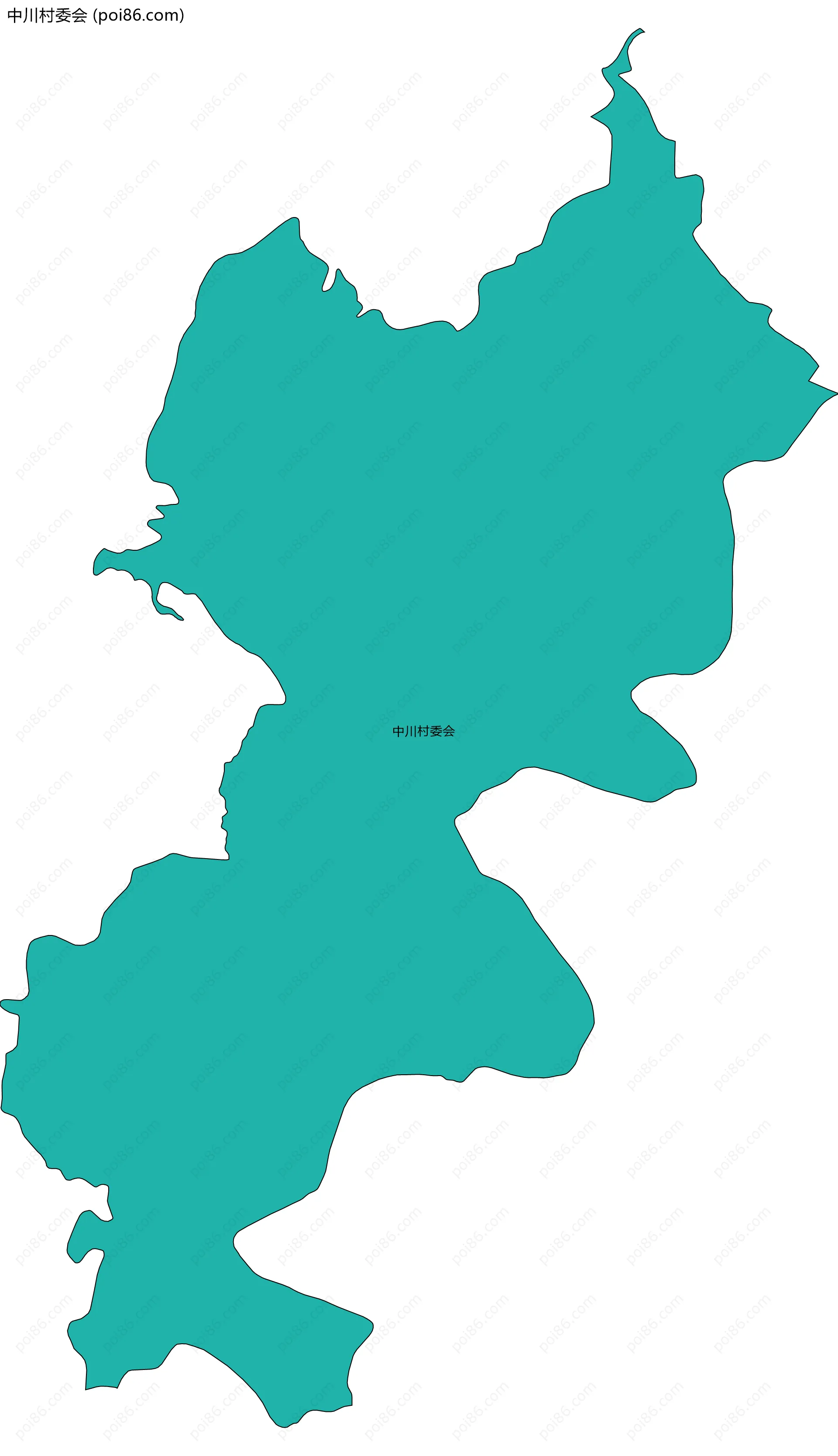 中川村委会边界地图