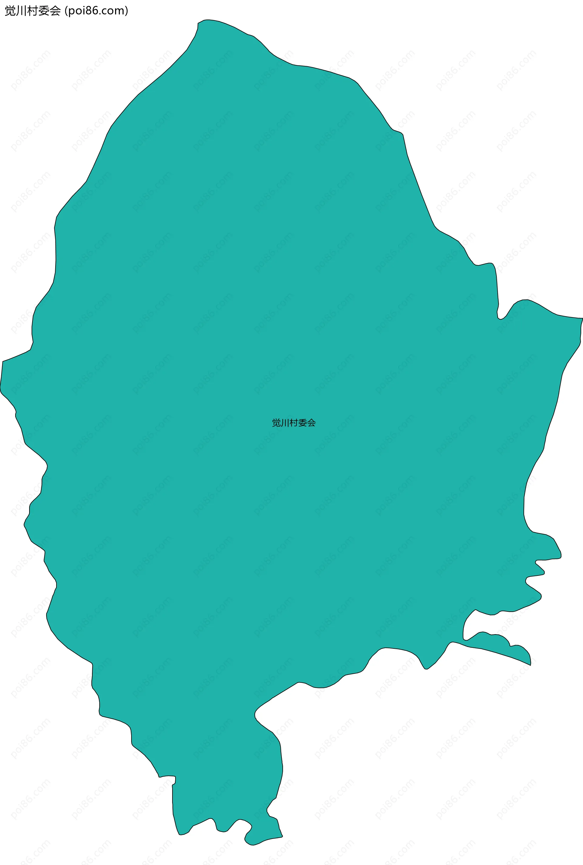 觉川村委会边界地图