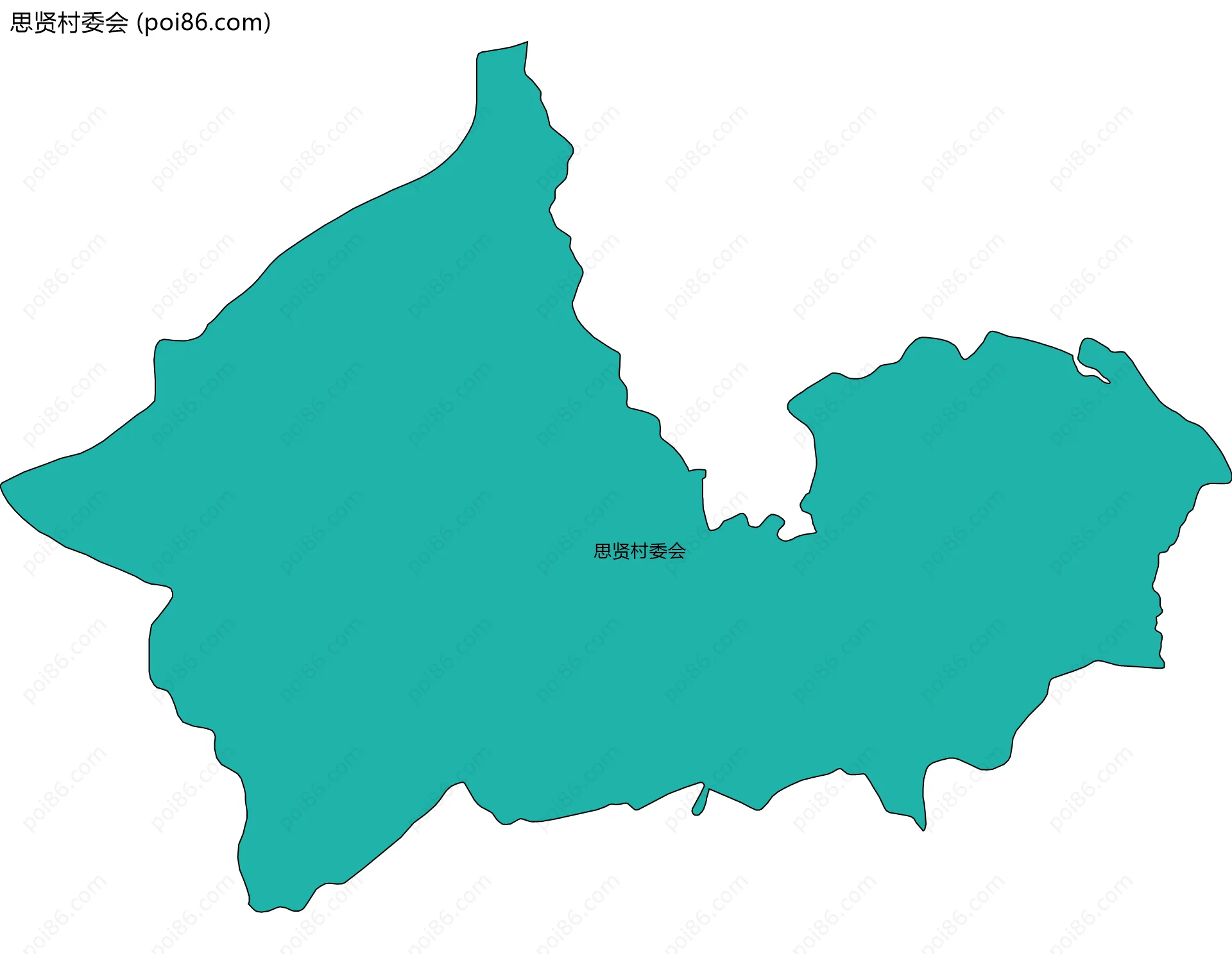 思贤村委会边界地图