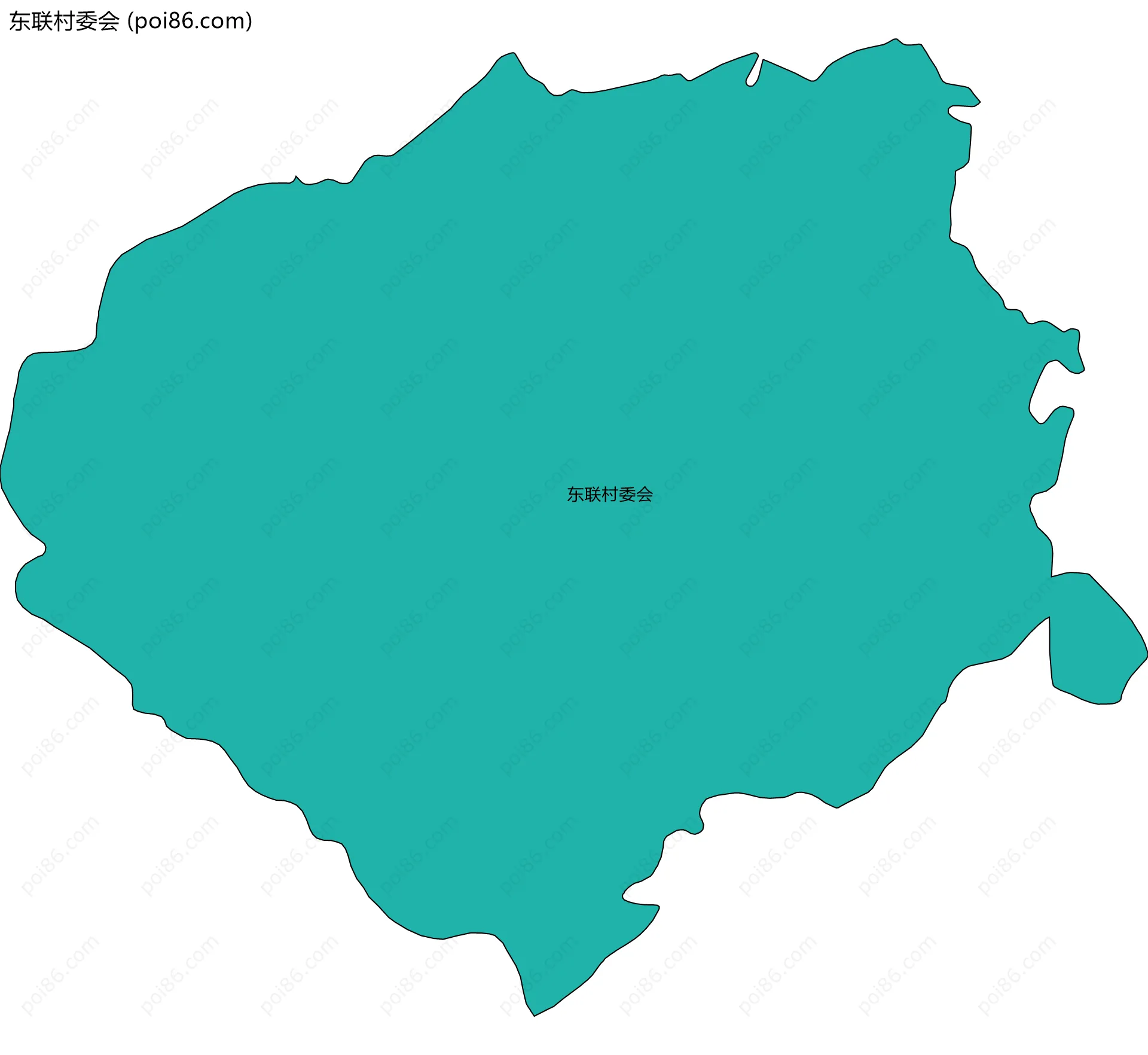 东联村委会边界地图