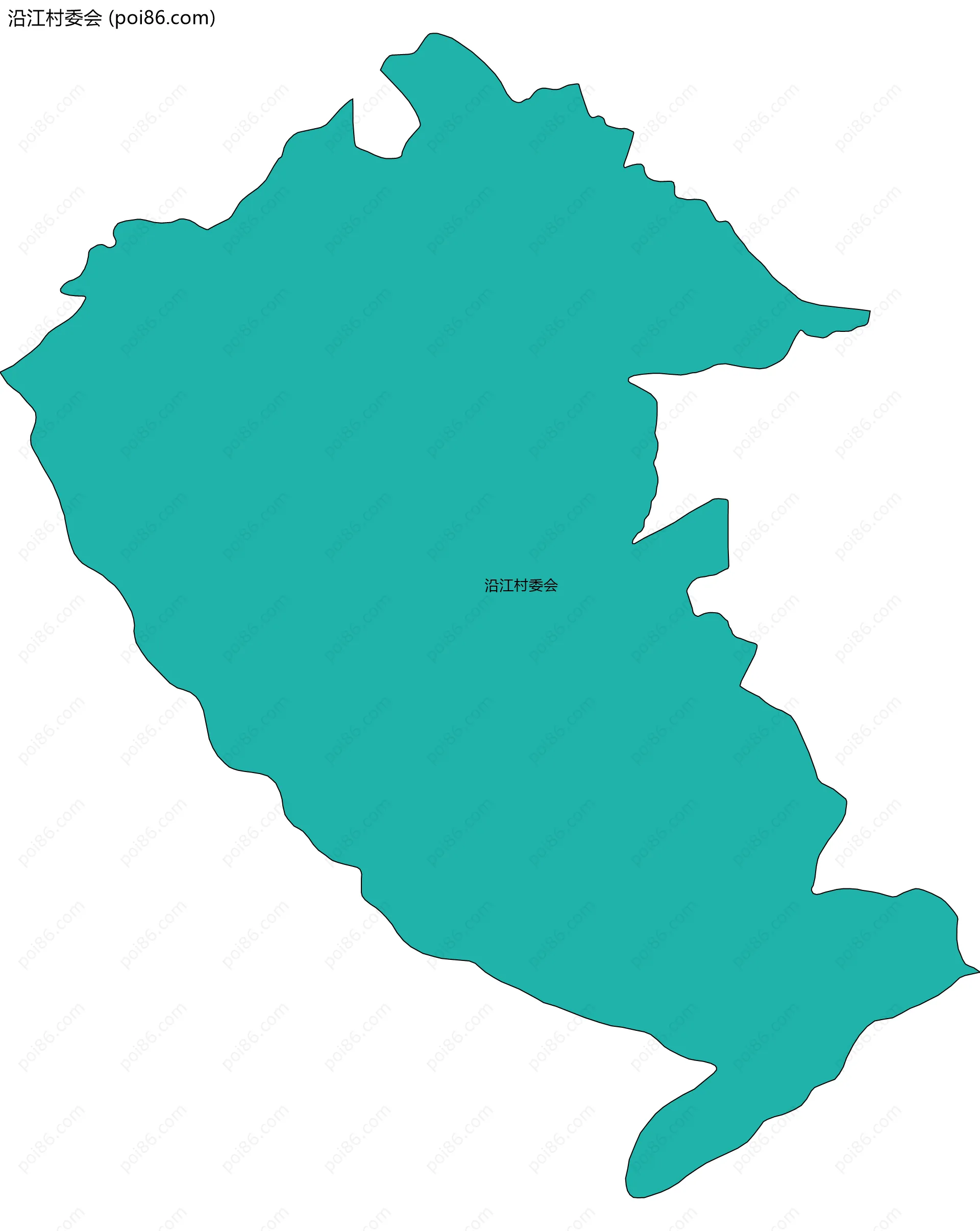 沿江村委会边界地图