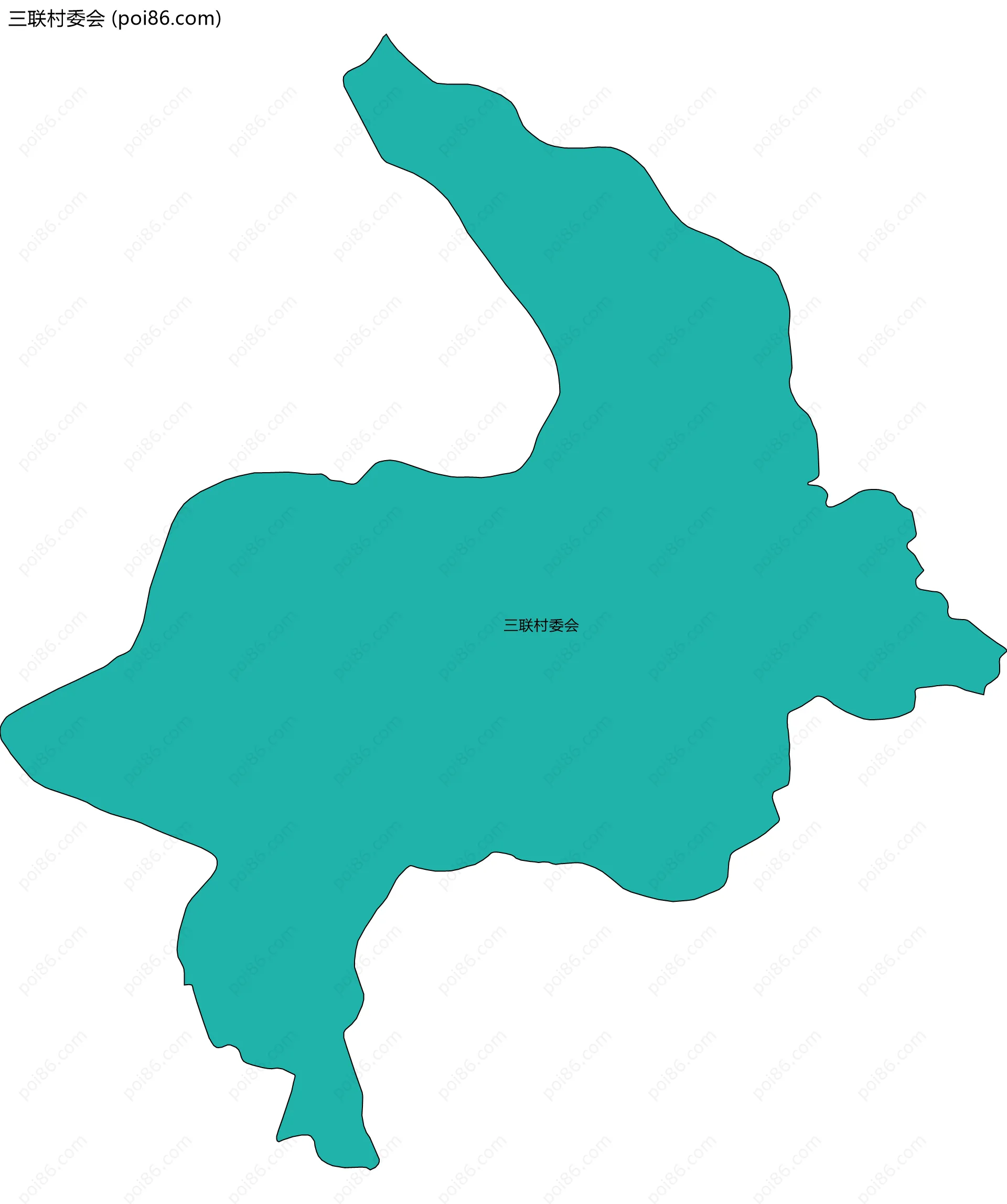 三联村委会边界地图